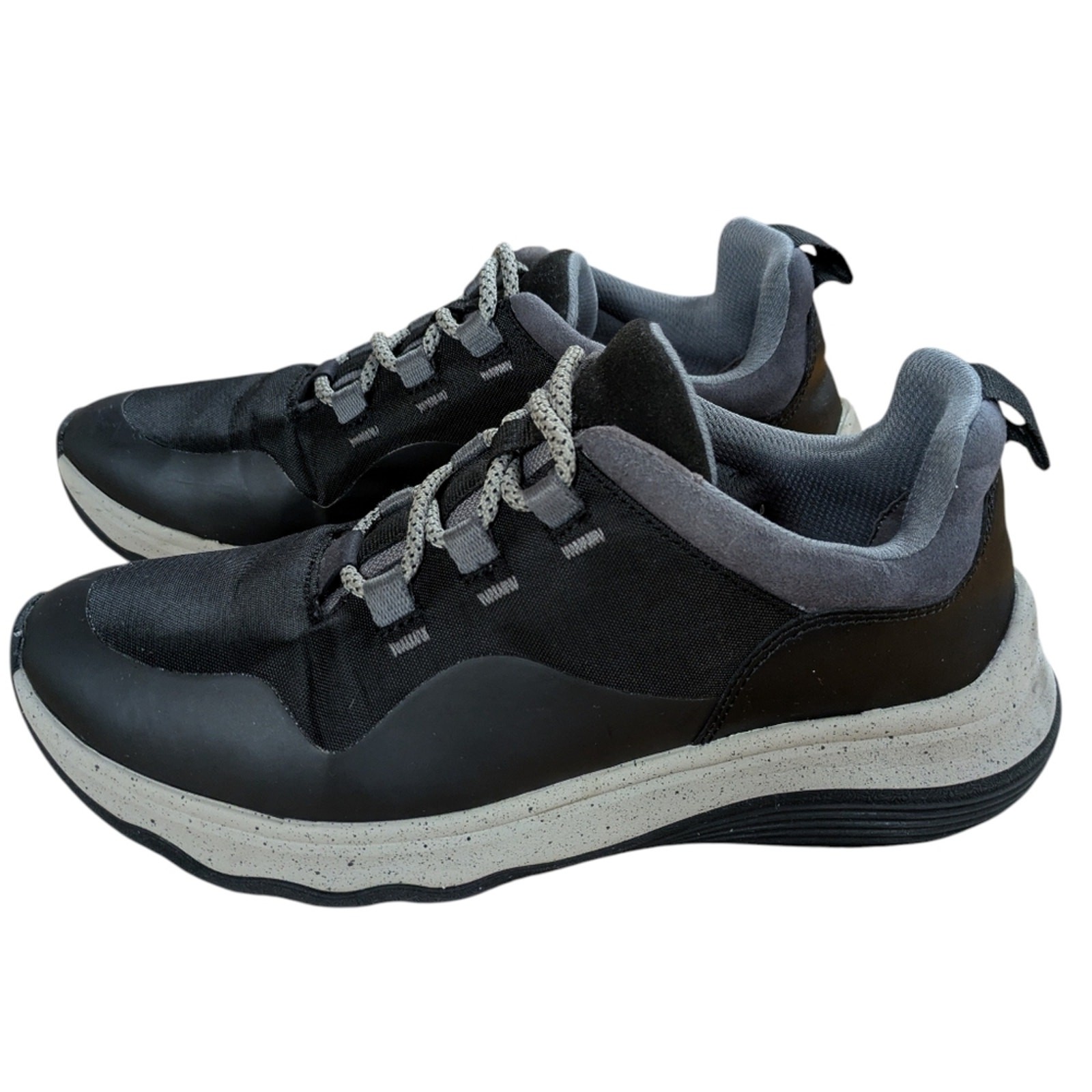 Clarks Jaunt Lace Oxford Sneakers Black Gray Size 8