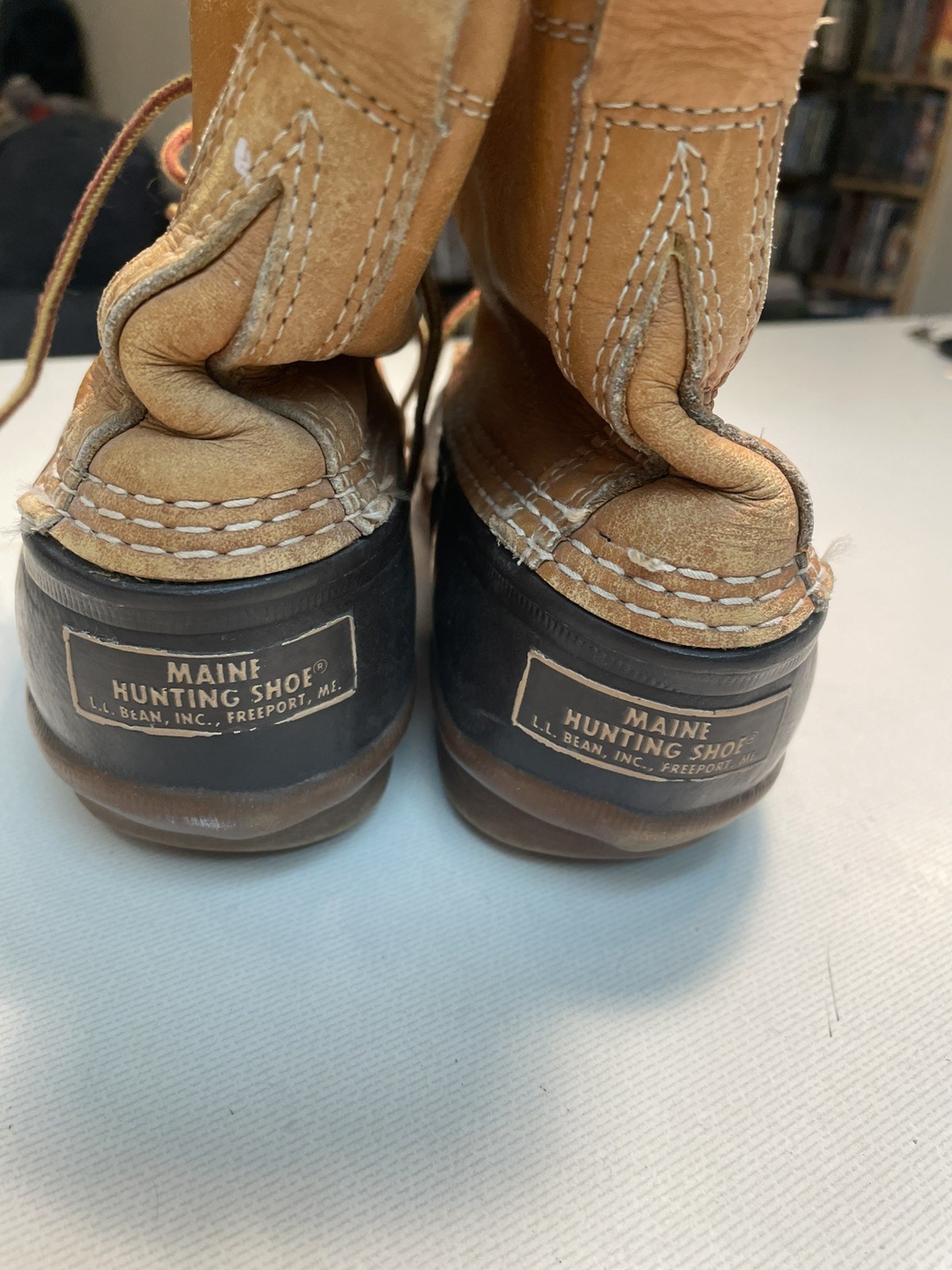LL Bean Brown Leather Duck Boots Size 9 Women’s Maine Hunting Shoe Outdoors