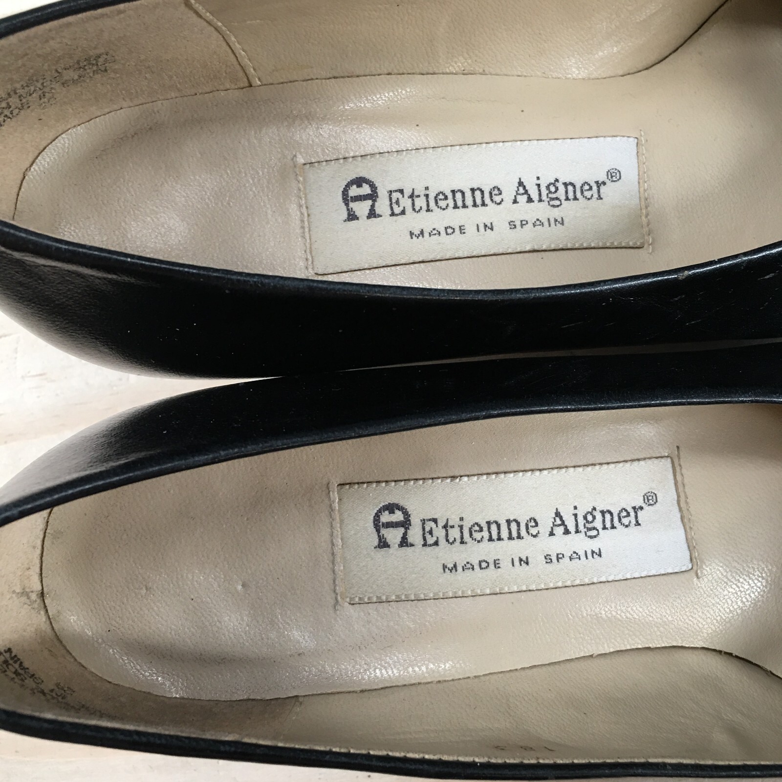 Etienne Aigner Pumps Womens 6.5N Black Savannah Slip On Casual Comfort Leather