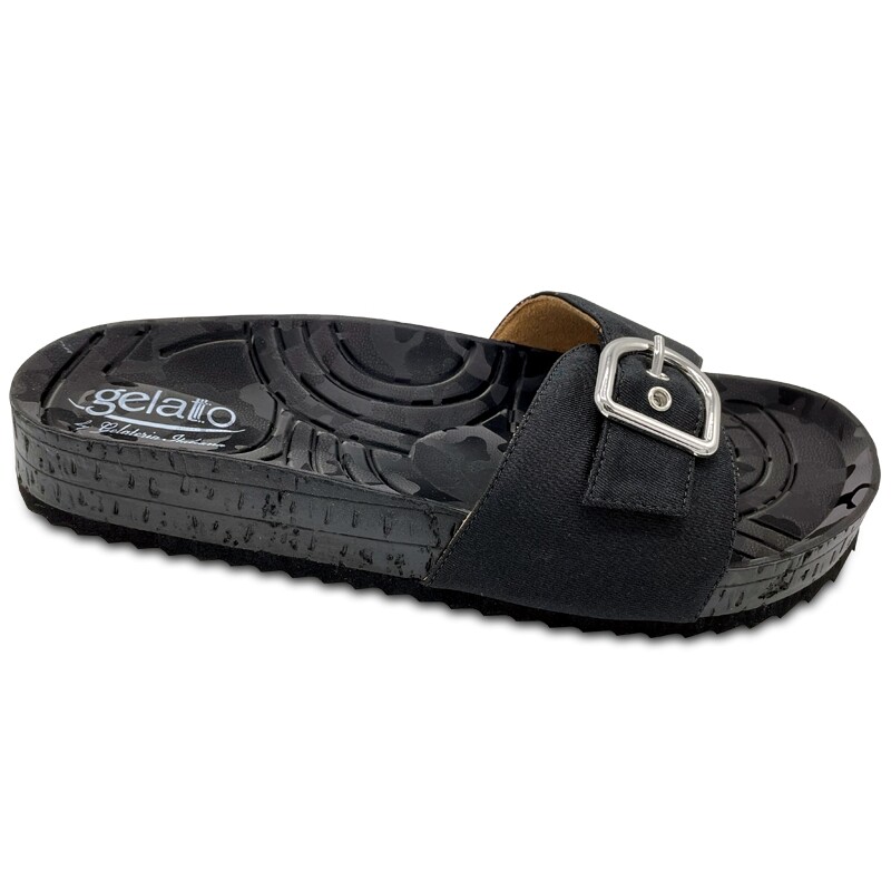 GELATTTO Slippers Plantar Gel Woodstock Camouflage 1 Band Tear Black Black