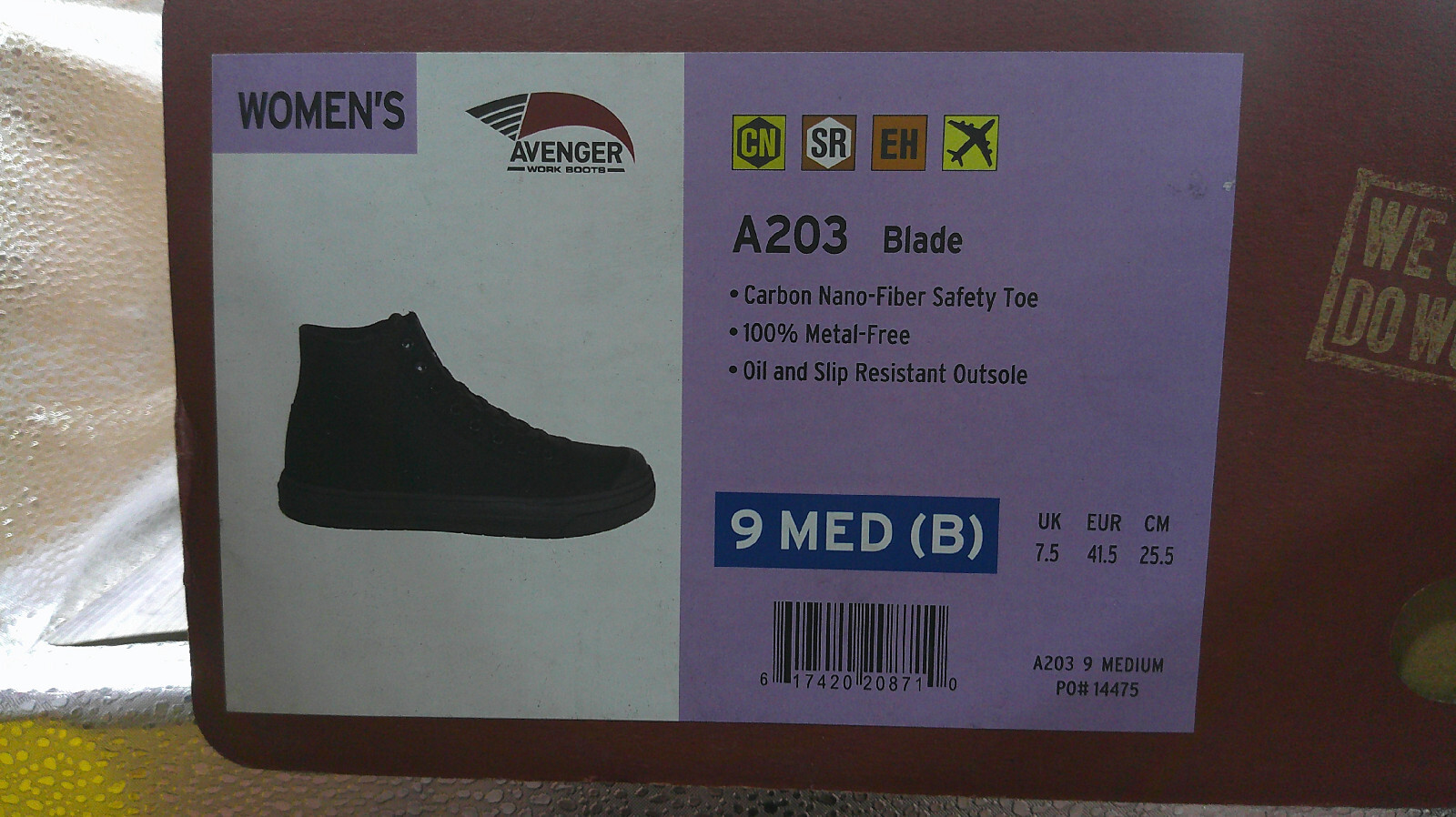 Avenger Womens A203 Blade Black Combat & Lace-Up Boots 8 Medium (B,M) -NIBWT