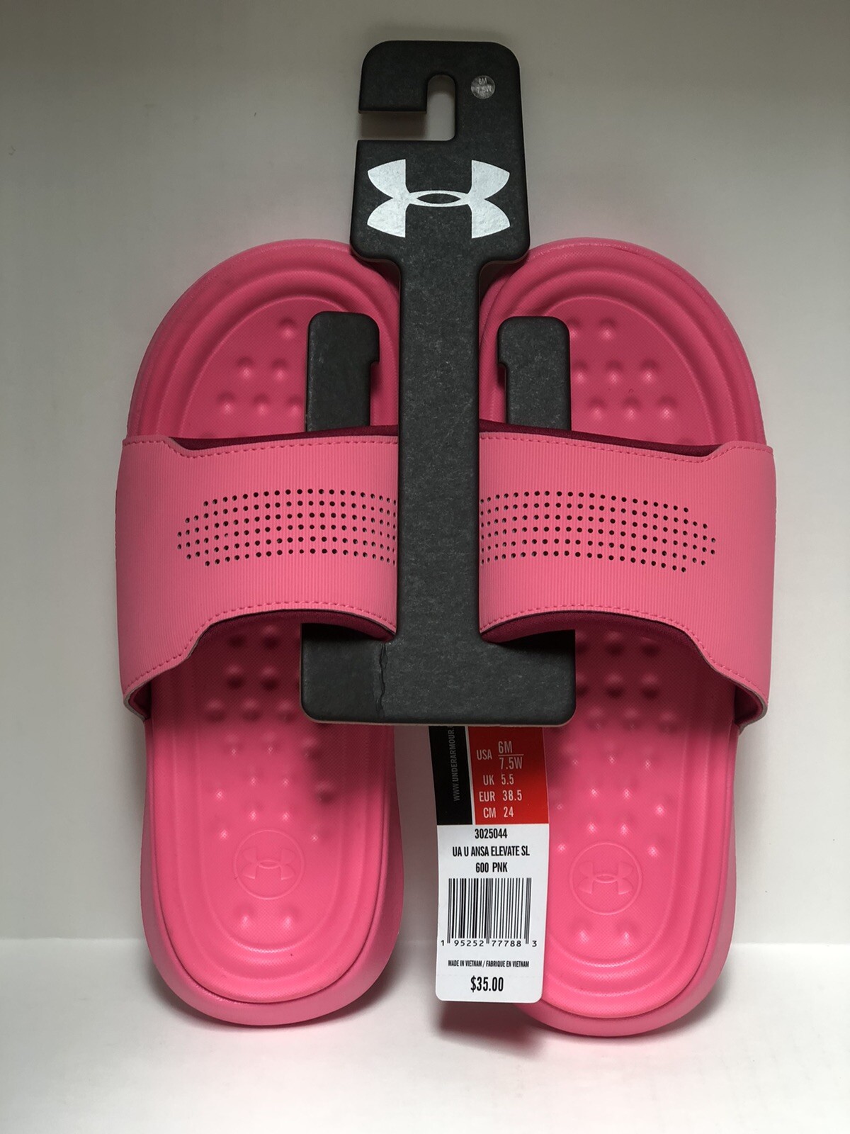 Under Armour Unisex Ansa Elevate Slides 3025044-600 Penta Pink ~ Women’s 7/M 6