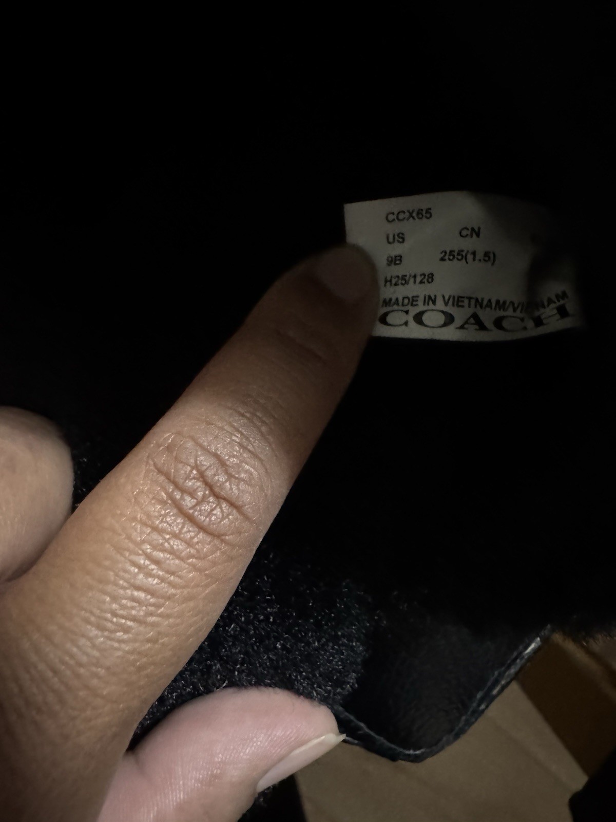 Coach CCX65 Women’s Black Suede Logo Faux Fur Lined Mule Slippers 9B