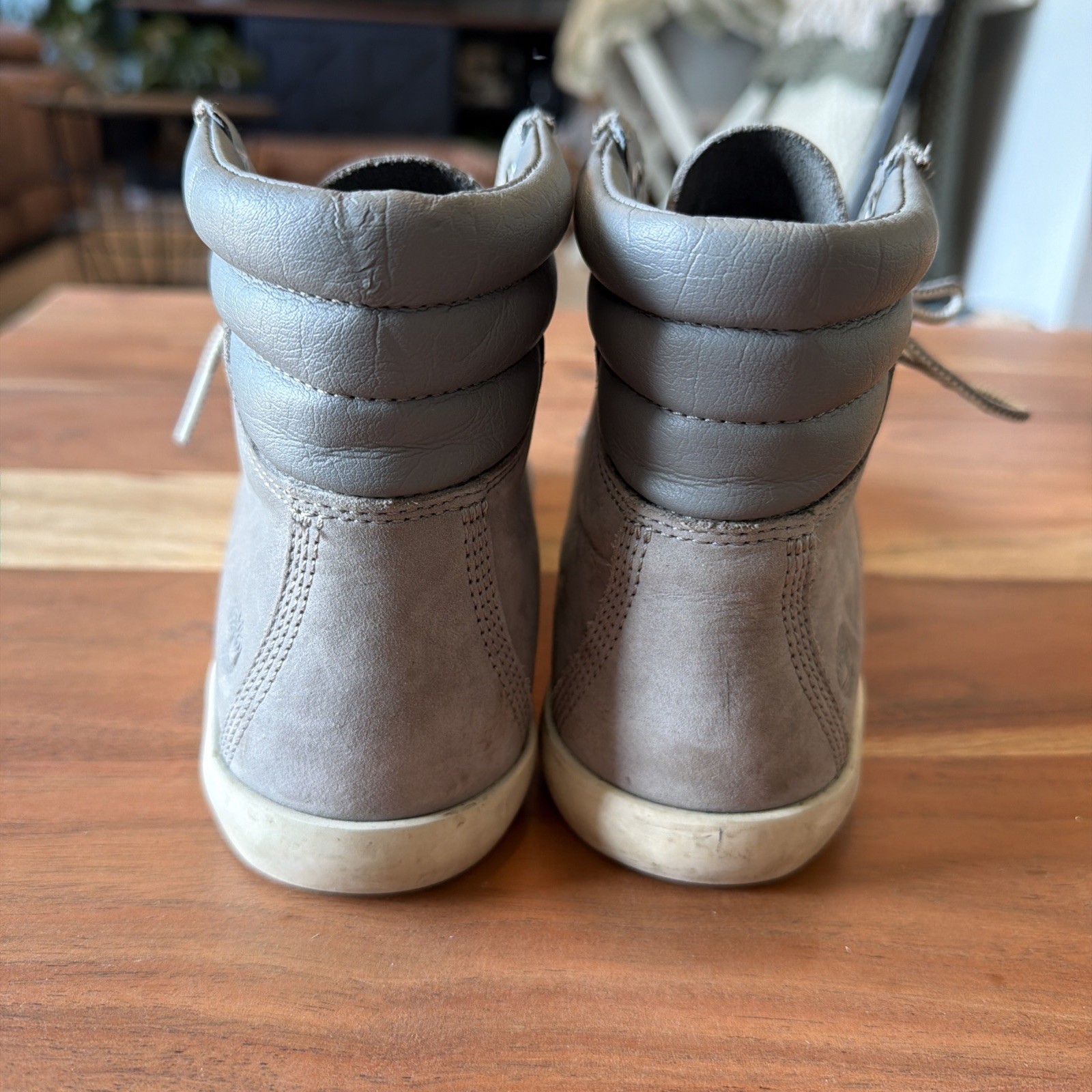 Timberland Dausette Gray Nubuck High Sneaker Boot Ortholite A1H26 Size 7 Women