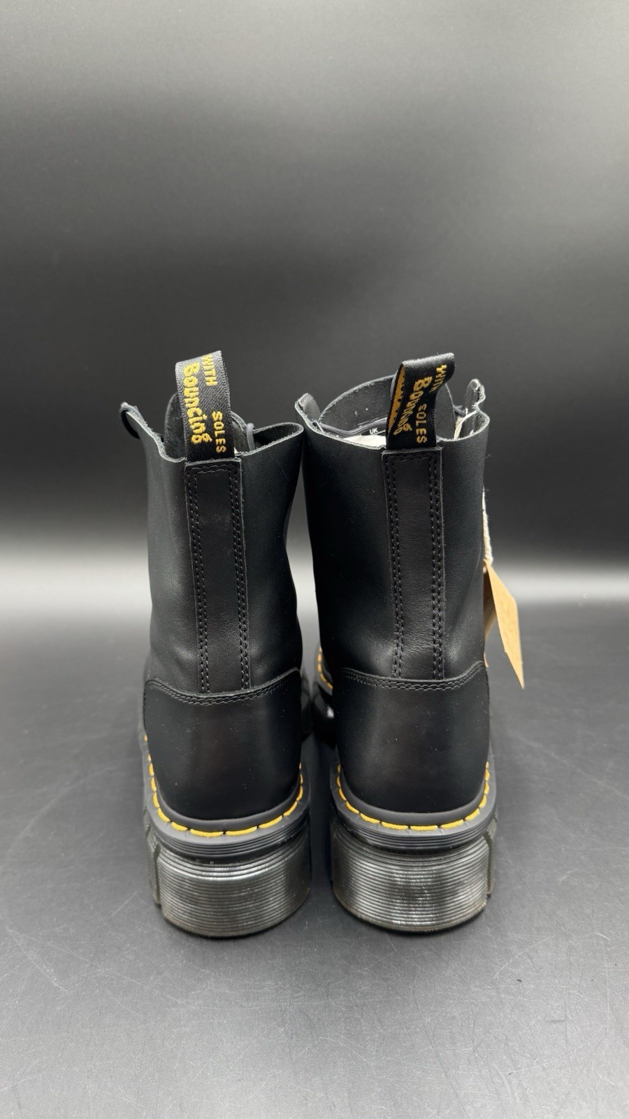 New Dr. Martens Audrick 8-Eye Platform Boots Black Leather Women’s US 10 EU42