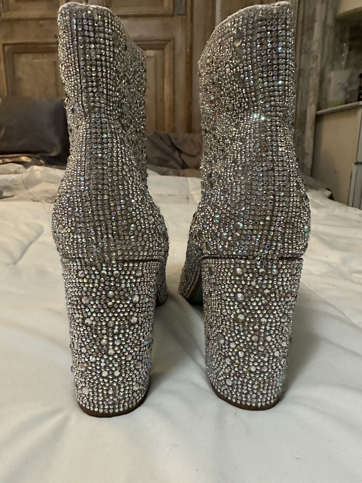 Betsey Johnson Women’s Cady Ankle Boot, Rhinestone, 9