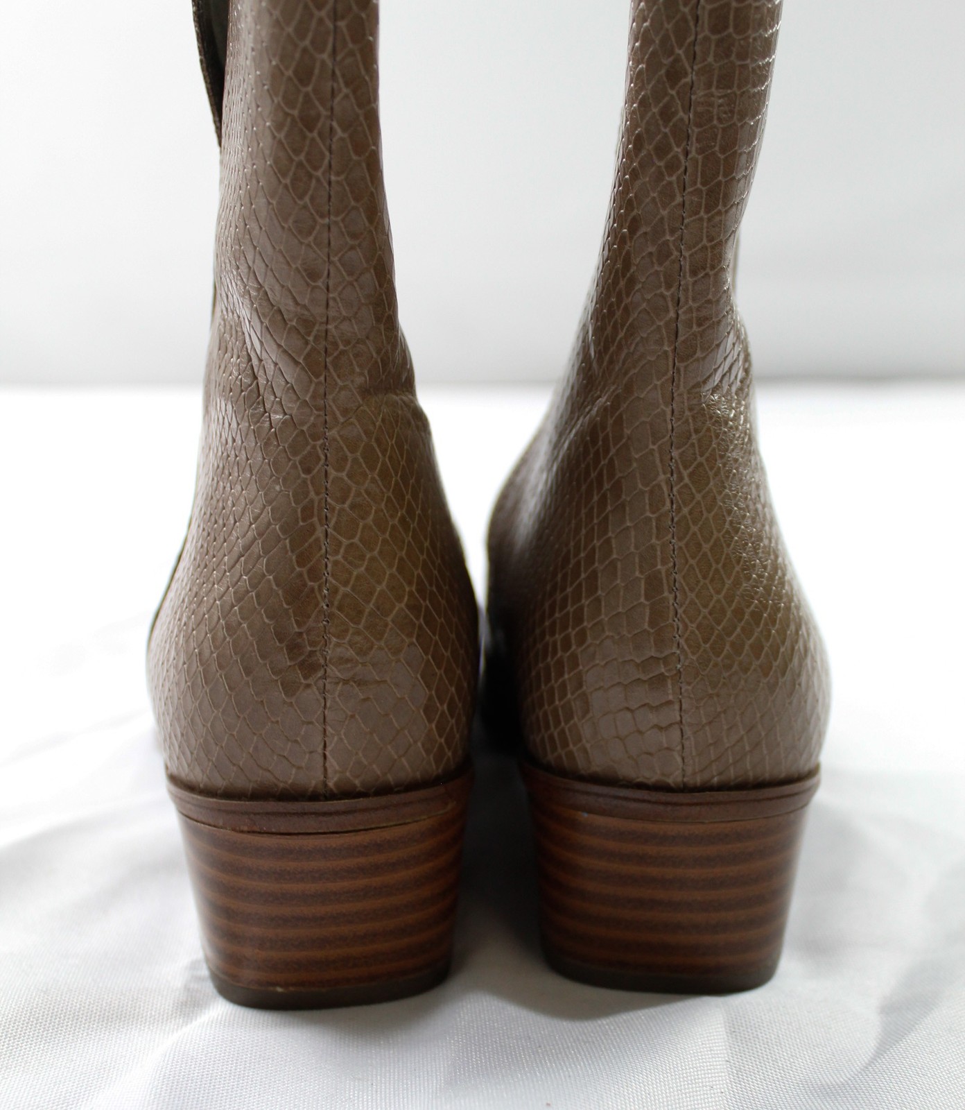 Rockport Women’s Geovana Snake Skin Ankle Boots LB3 Khaki US:6 UK:3.5 EU:36