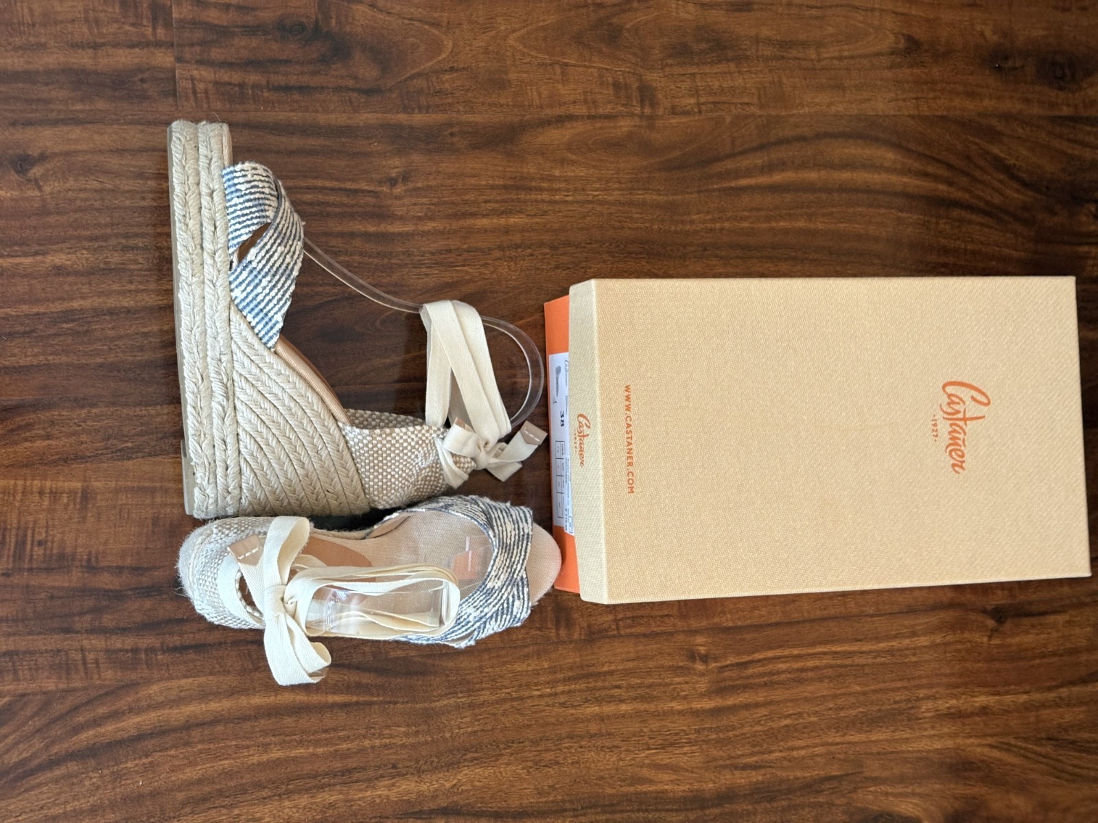 Castaner Briana Espadrilles in Marino, Size 38EU/7.5 USA