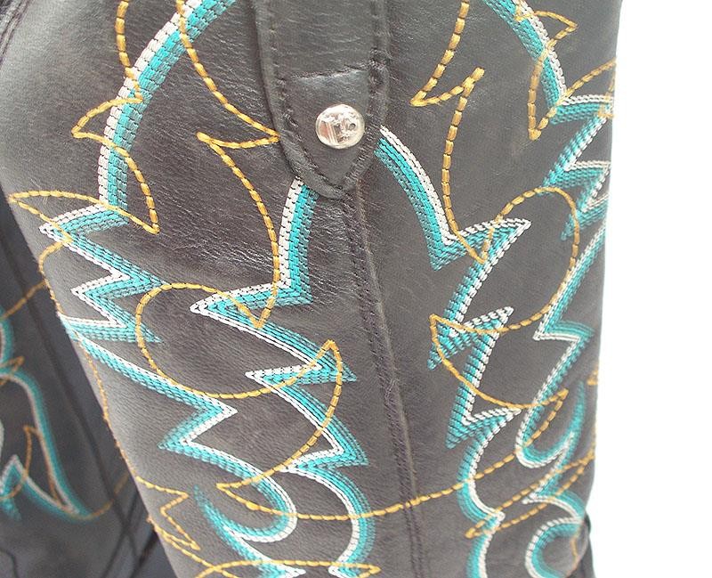 Botas Caborca for Liberty Black 7.5 Women’s Amelia Star Stitched Western Boots