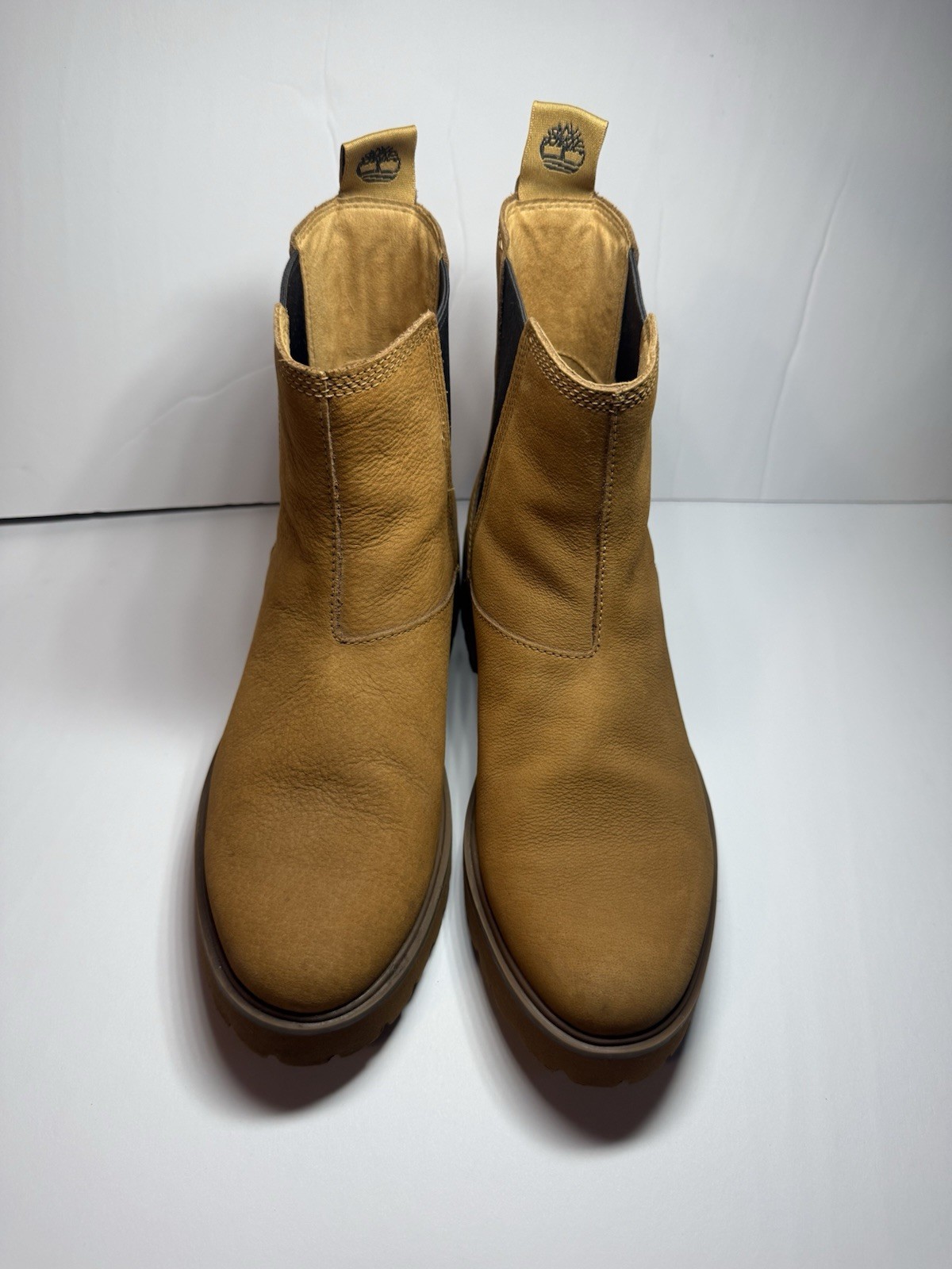 Timberland Womens Size 9 Carnaby Cool Wheat Nubuck Chelsea Shoes Boots