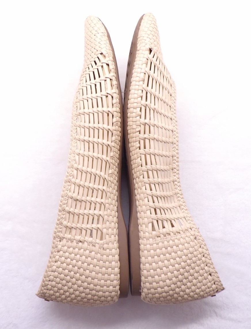 BIRDIES The Goldfinch Sz 12 Dawn Woven Slip-On Pointed Toe Flats Creamy Beige