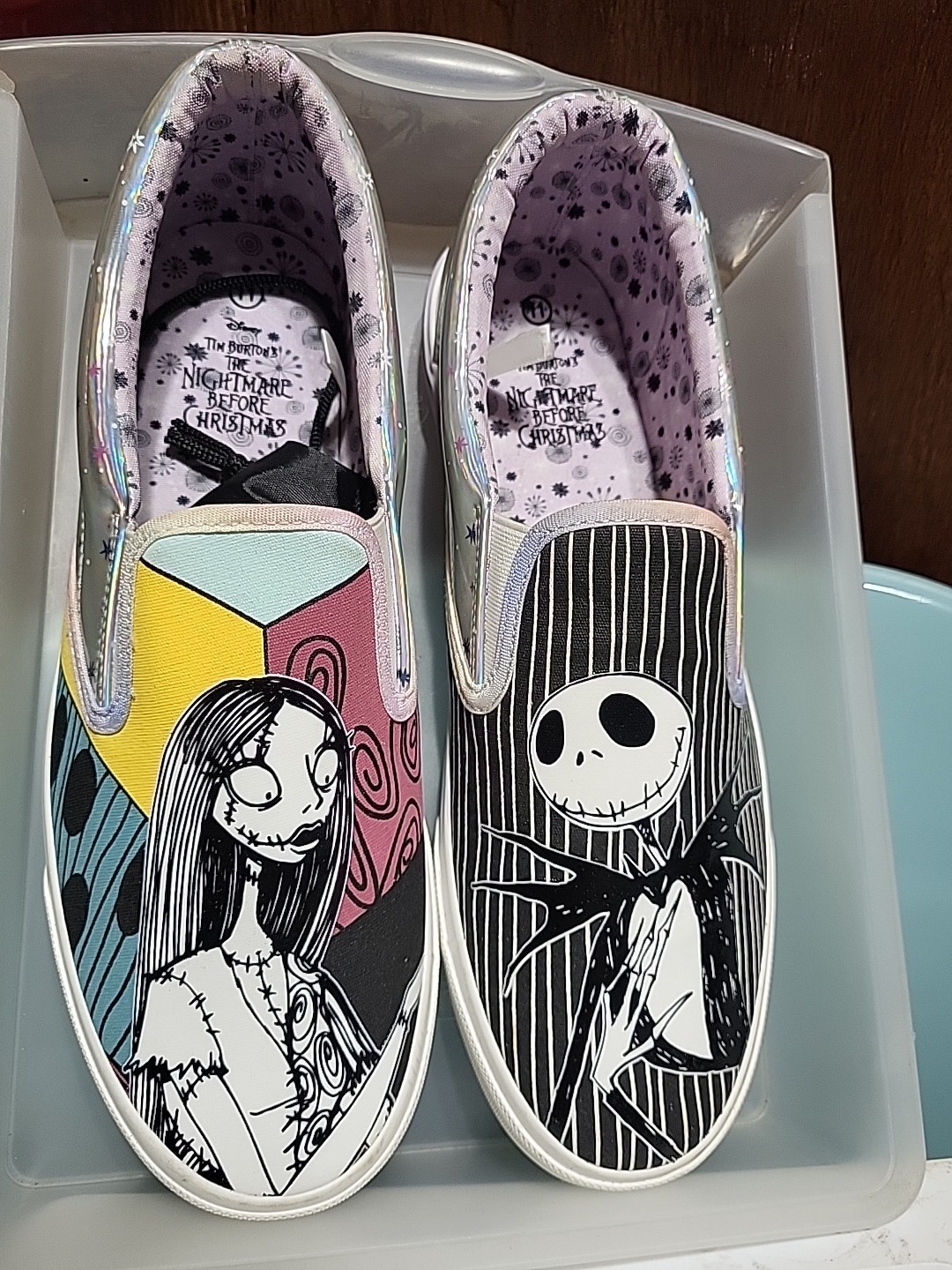 Disney Nightmare Before Christmas Slip-on Sneakers Shoes Ground Up Unkown Sz 11
