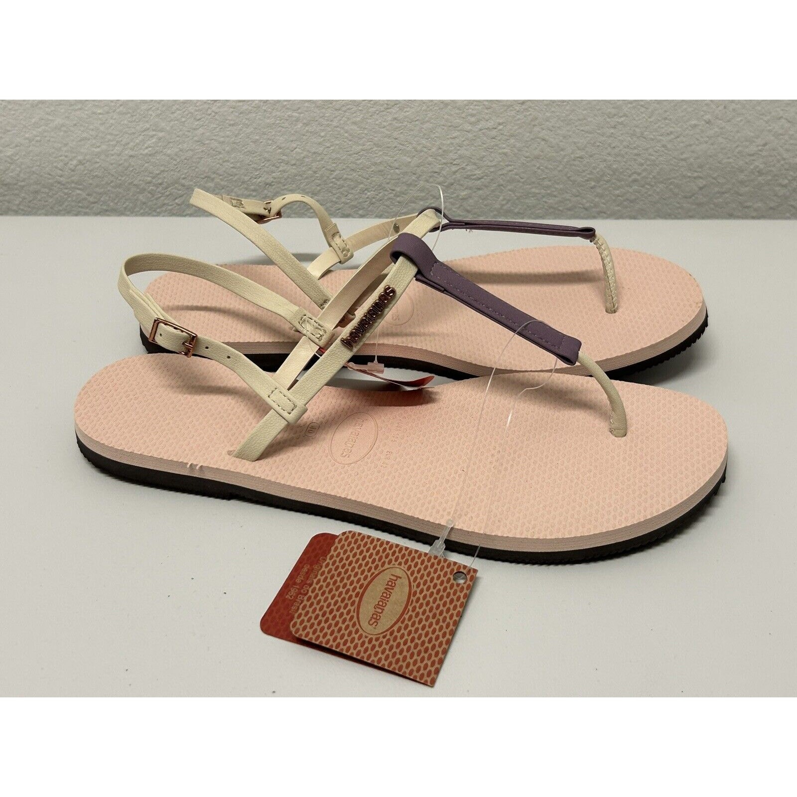 Havaianas Women’s Size 10.5 You Rio Sandal Ballet Rose Ankle Strap New with Tags