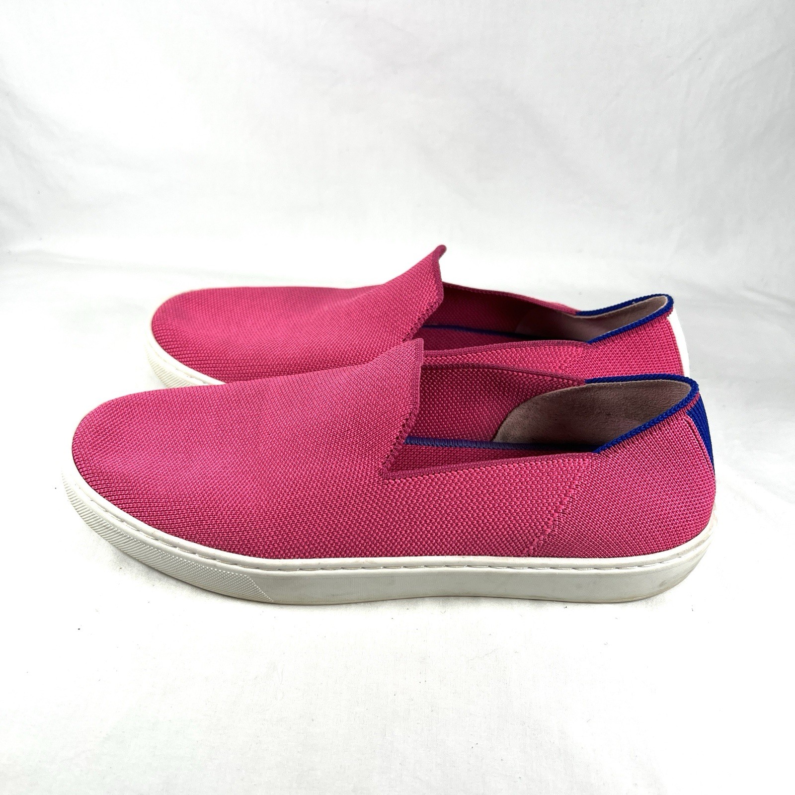 Rothy’s Pink Slip-On Sneakers Knit Flats Eco Friendly Washable Comfort Shoes 9.5