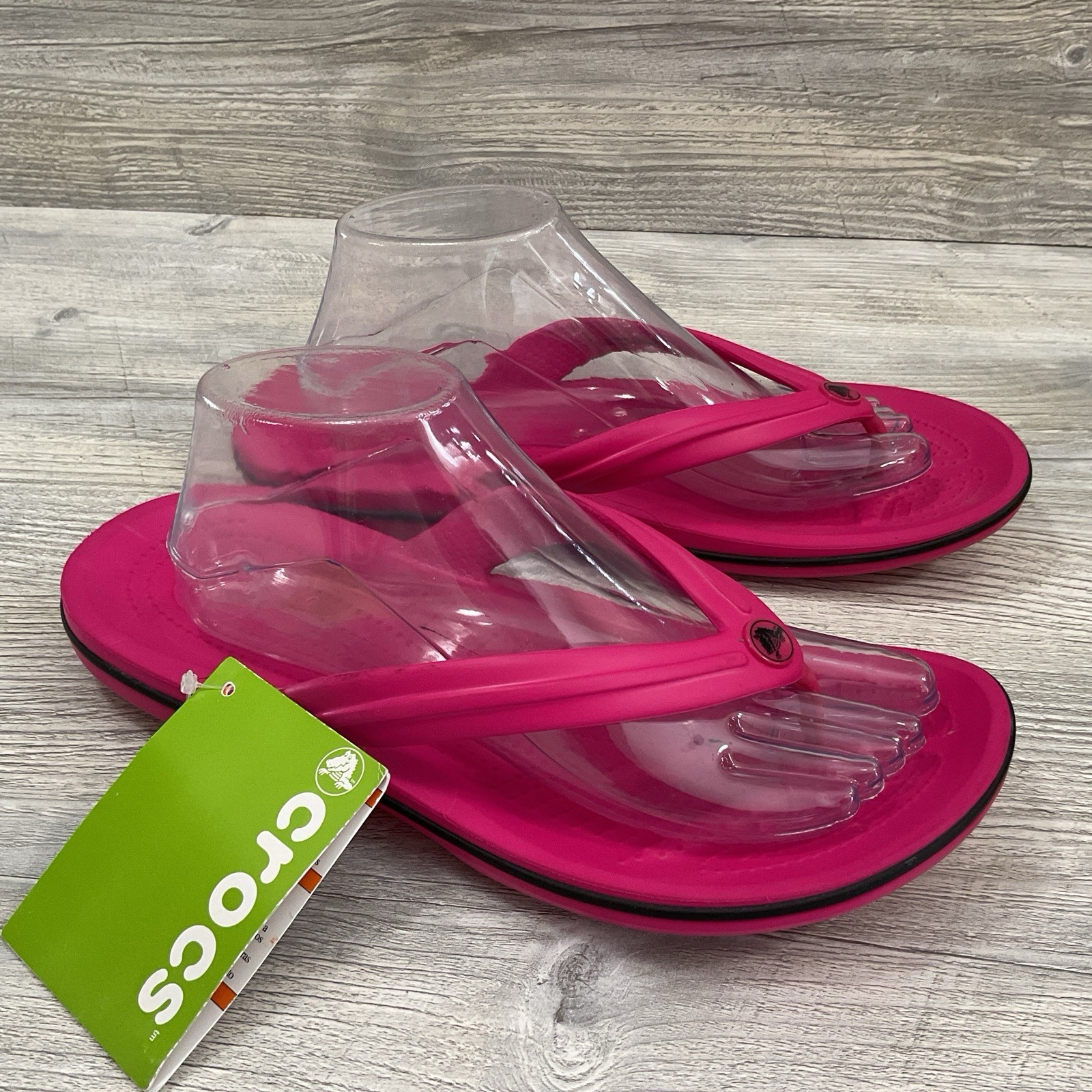 Crocs Women’s Crocband Flip Flops Iconic Comfort Candy Pink 11033 Size 11 NEW