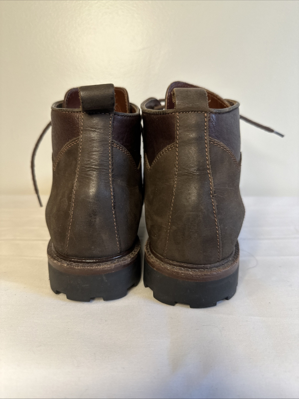 Cole Haan Women’s 8.5 M Brown Leather Hiking Chukka Boots Moc Toe Lace Gorpcore