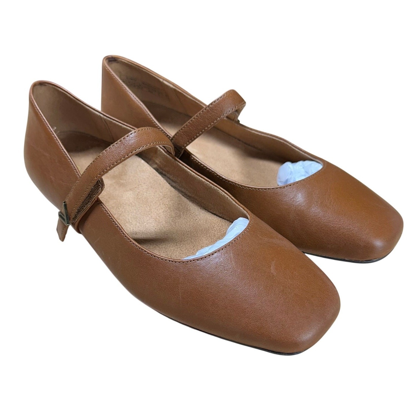 Vionic Alameda Mary Jane Flat Brown Leather Women’s Size 9 WIDE EUC