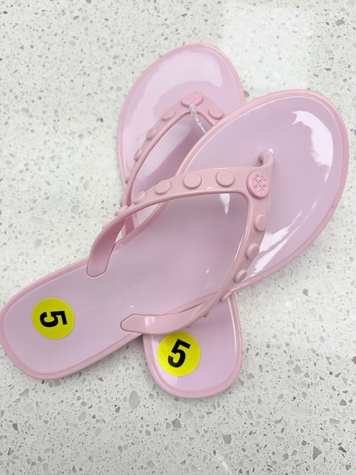 Tory Burch Pink Logo Thong Flip Flop Sandals Women’s US 5 Slip On