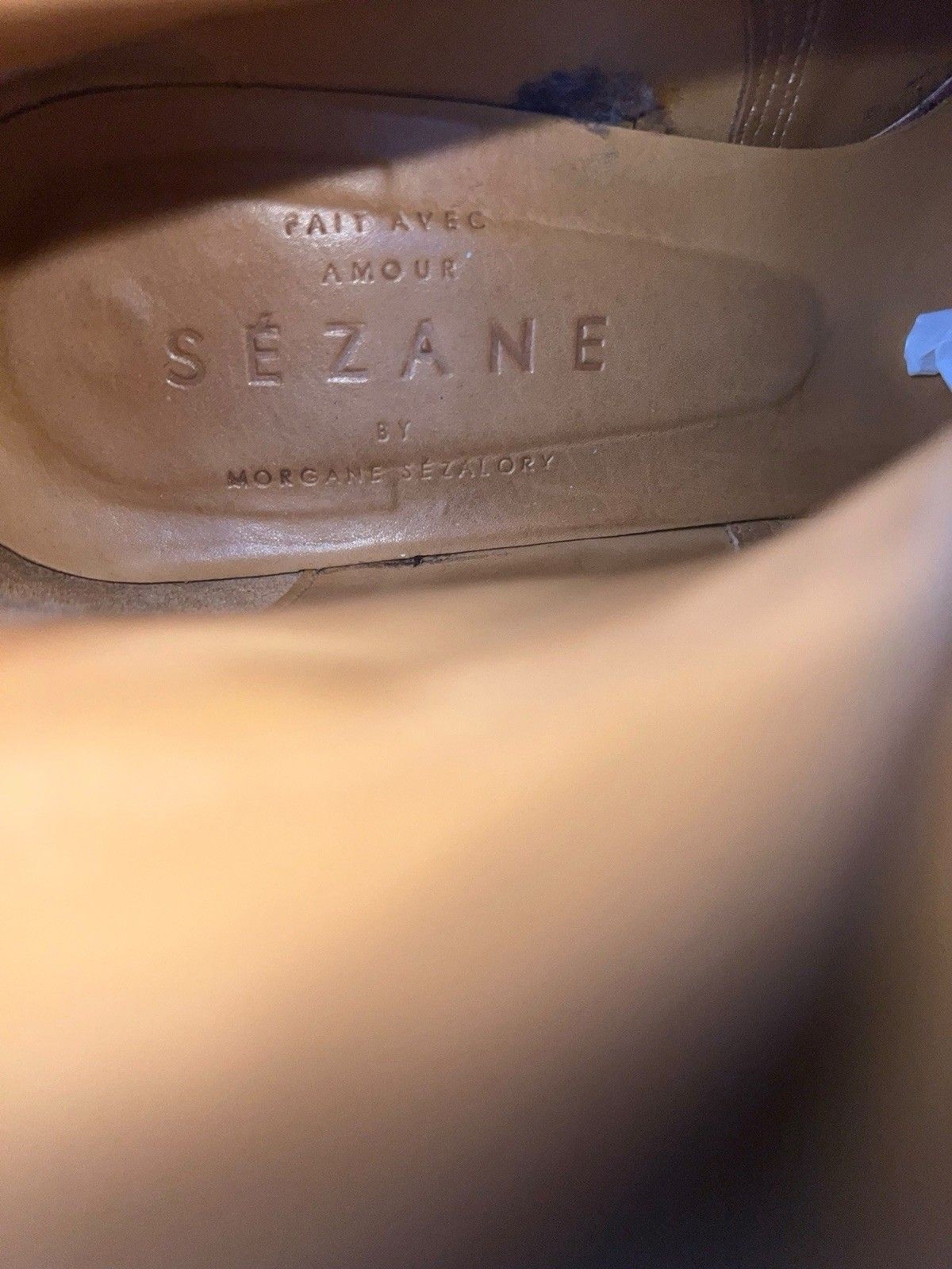 Sézane Montana High Boots – Camel Color Smooth 100% Bovine leather Upper Size 39