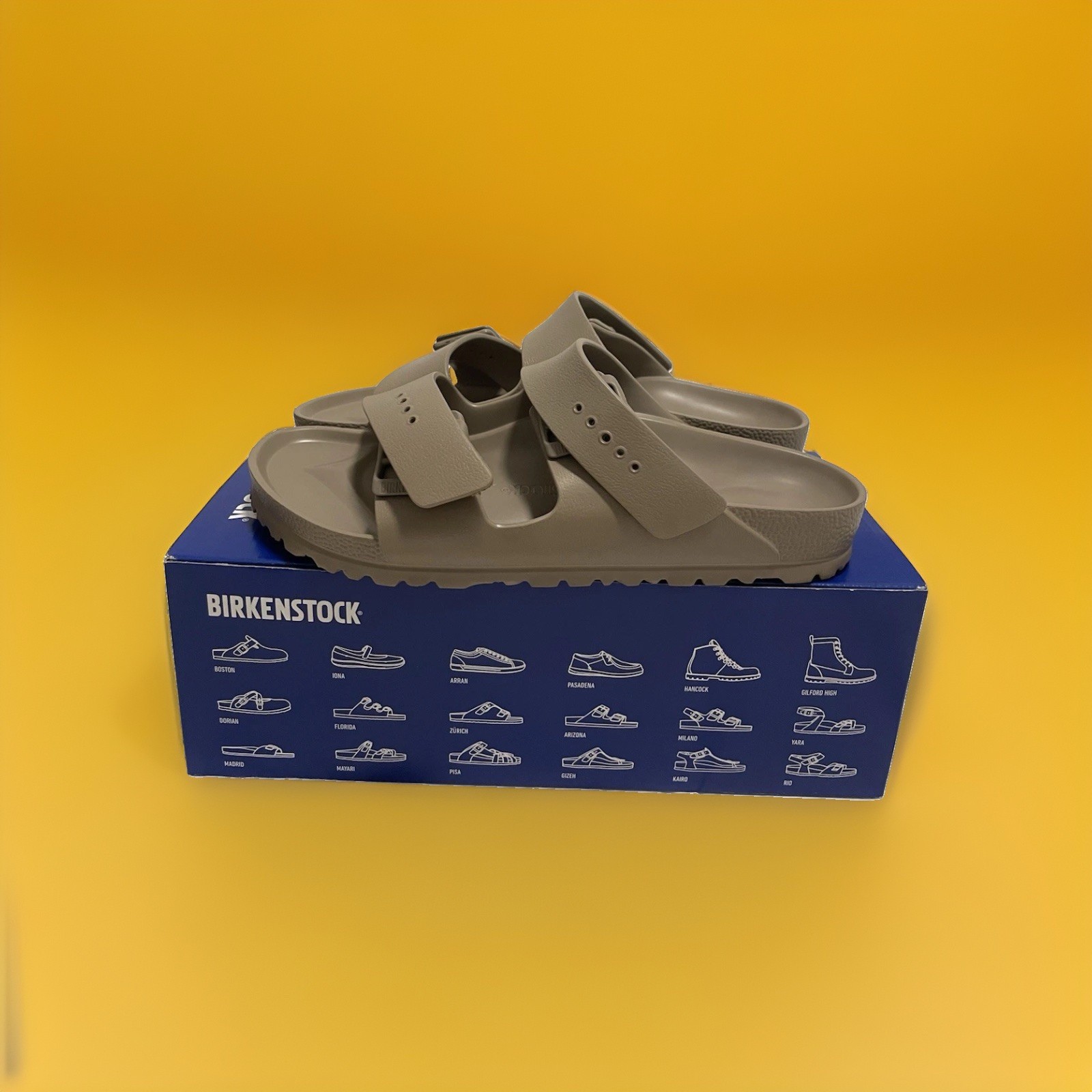 Birkenstock Arizona Essentials Eva Sandals,Gray Taupe Size 39