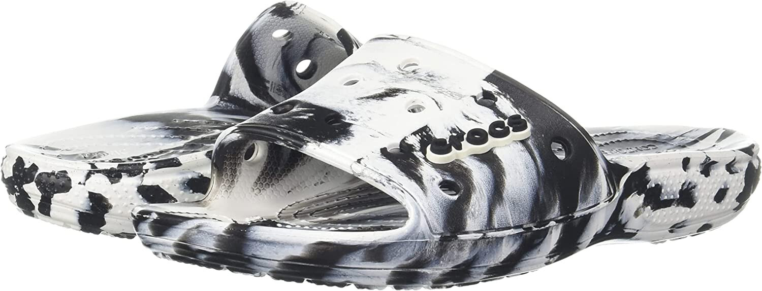 Crocs Unisex-Adult Classic Slide-Seasonal Graphics Marble Tie Dye Women 8-Men-6
