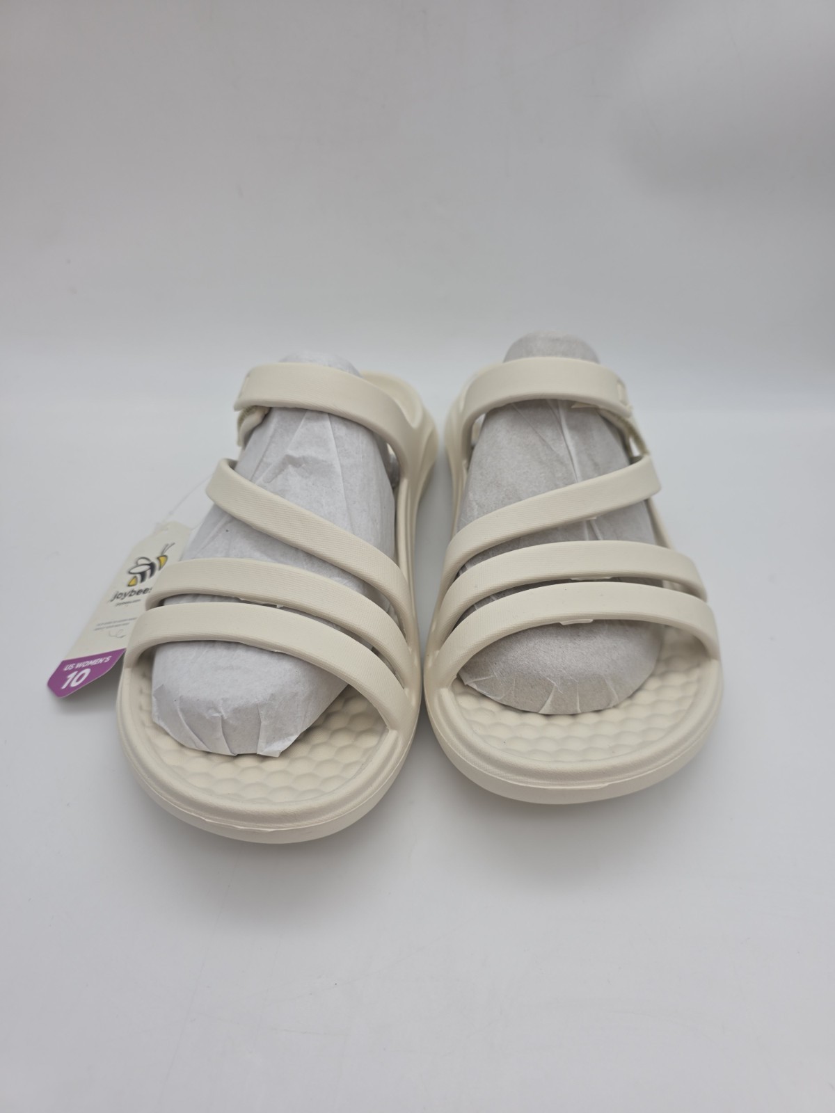 Joybees Women’s Lakeshore Sandal Solid Bone/Bone – WLKSD.BNE, Bone/Bone Size 10