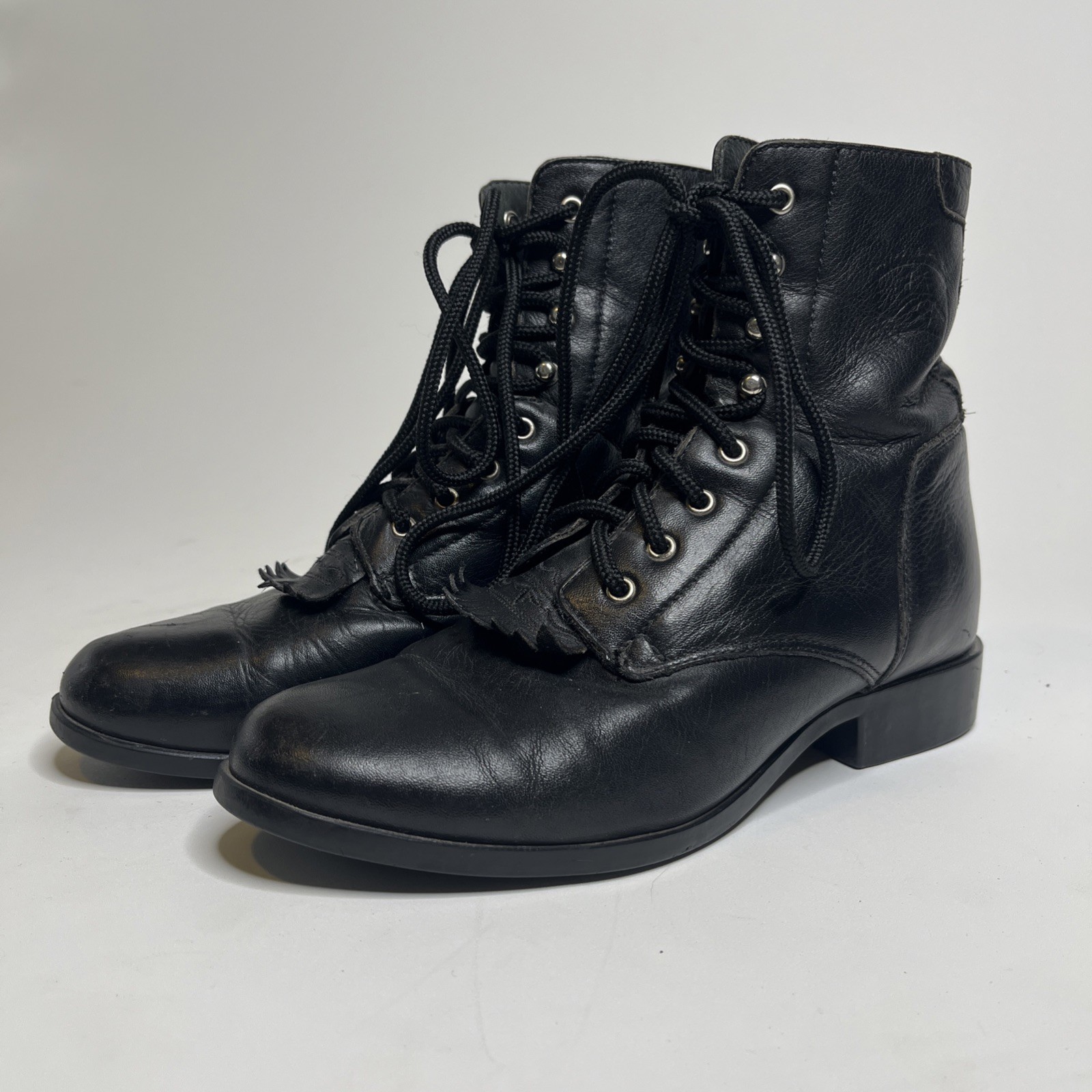 Ariat A1 Competitor Boots Women’s 7 Black Leather ATS Kiltie Riding