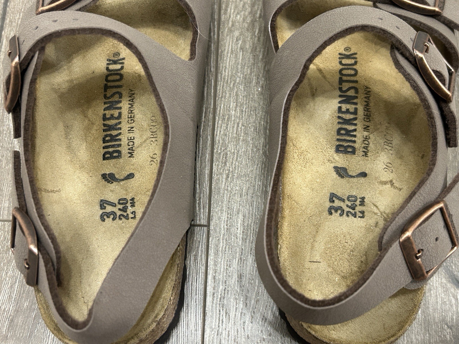 Birkenstock Roma Birko-Flor Mocha/Taupe Sandals Women’s EU 37 US 6-6.5 Narrow