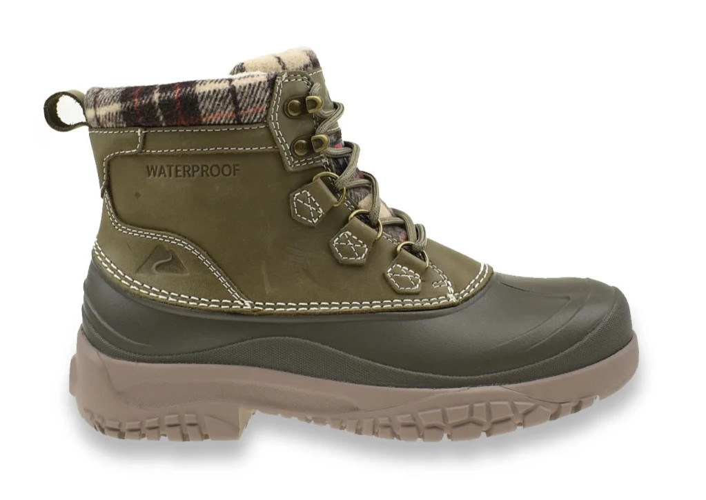 Ozark Trail Snow Boots Plaid 3M Thinsulate Warm Women’s Sz 9 Waterproof Leather