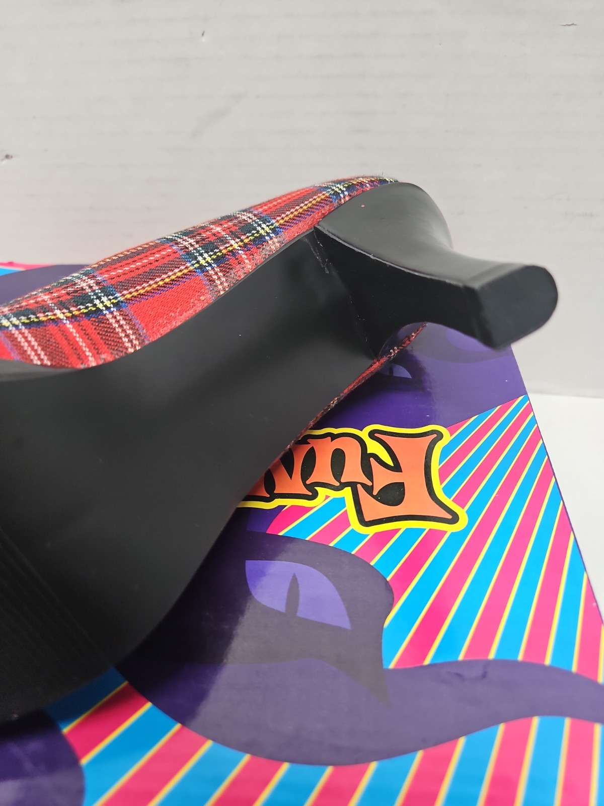 The Funtasma by Pleaser College-04 Pump red plaid New Old STOCK IN BOX Size 11
