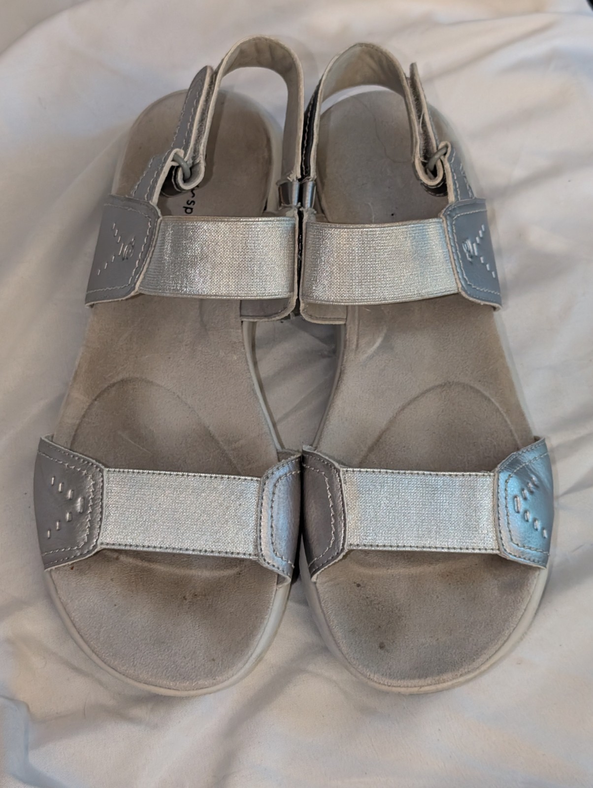 Easy Spirit Womens Darter 3 Metallic Ankle Strap Shoes 12 Medium (B,M)
