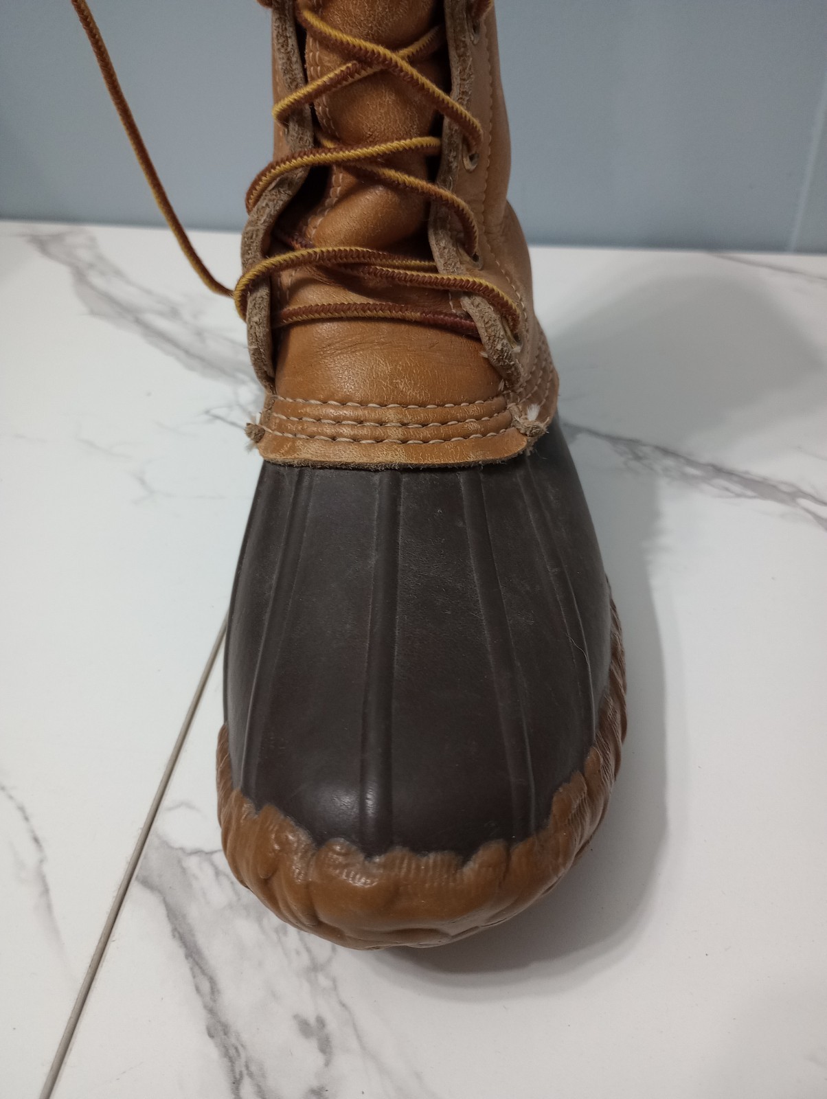 LL Bean Maine Hunting Shoe Women 6 Made In USA Outdoor Leather Brown