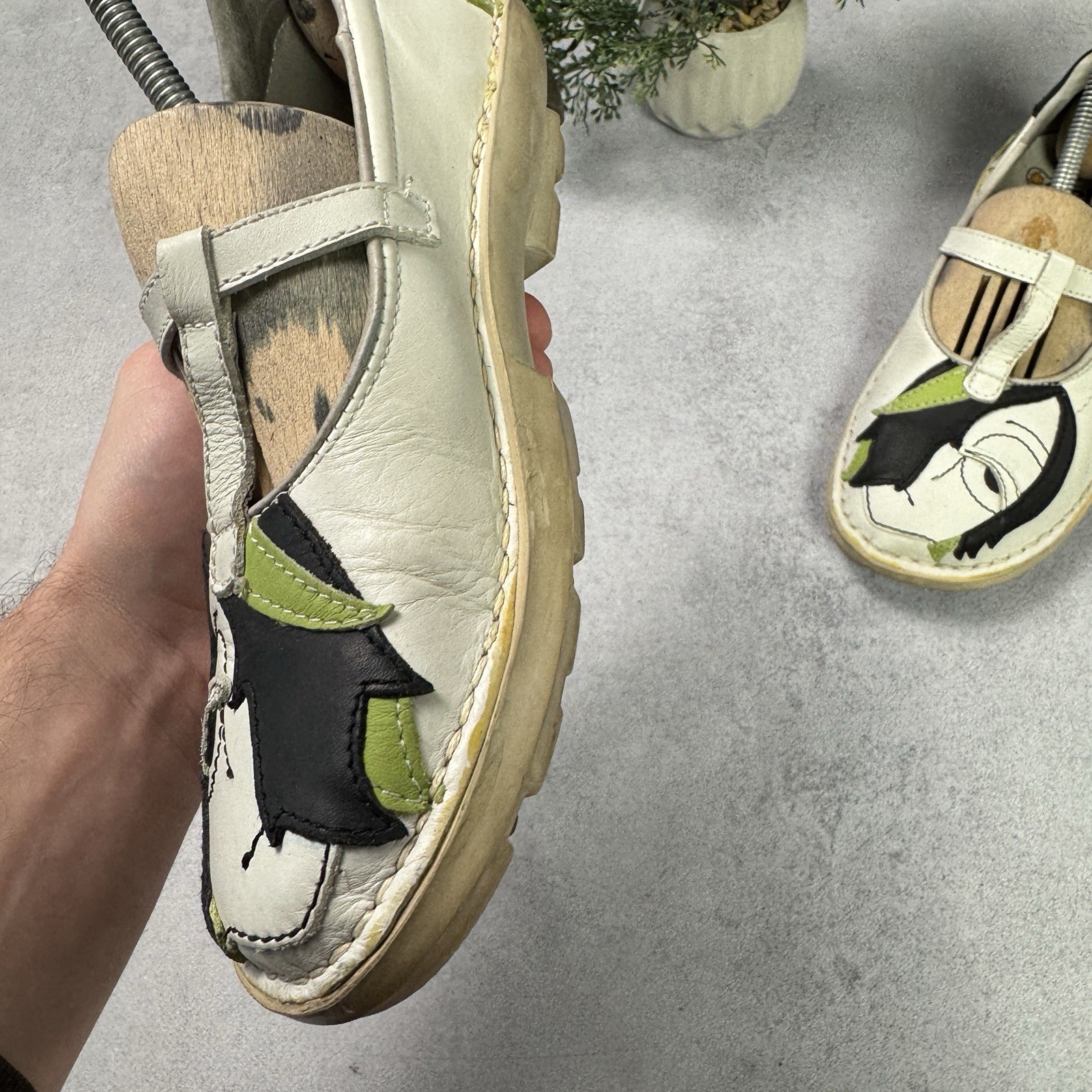 Vintage The Art Women Balerina Chuncky Shoes Flats Sandals EU 38 US 8