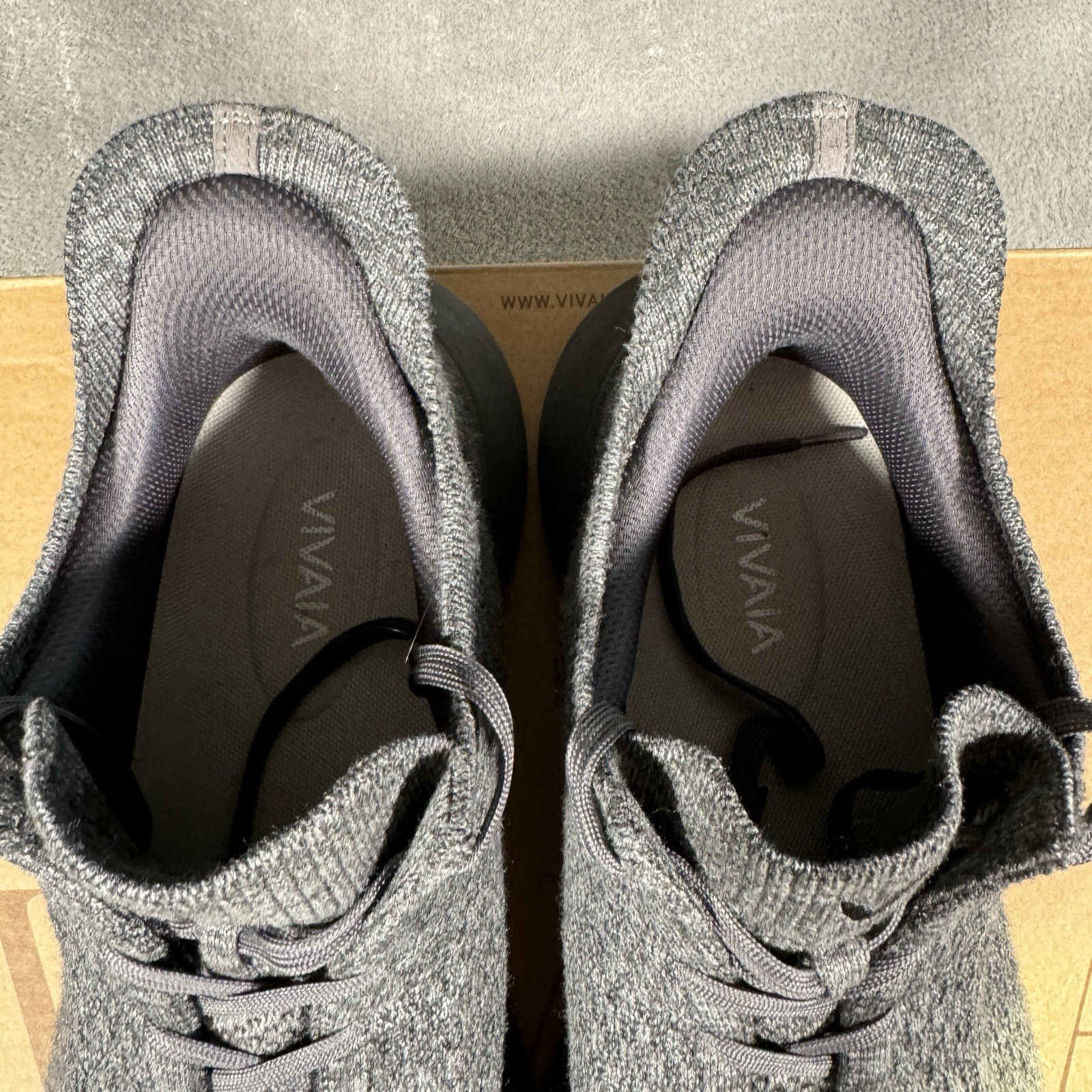 Vivaia Sneaker Sliders Urban Men’s 10.5 EU 44 Dark Gray Wool Mesh Knit Water Rpt