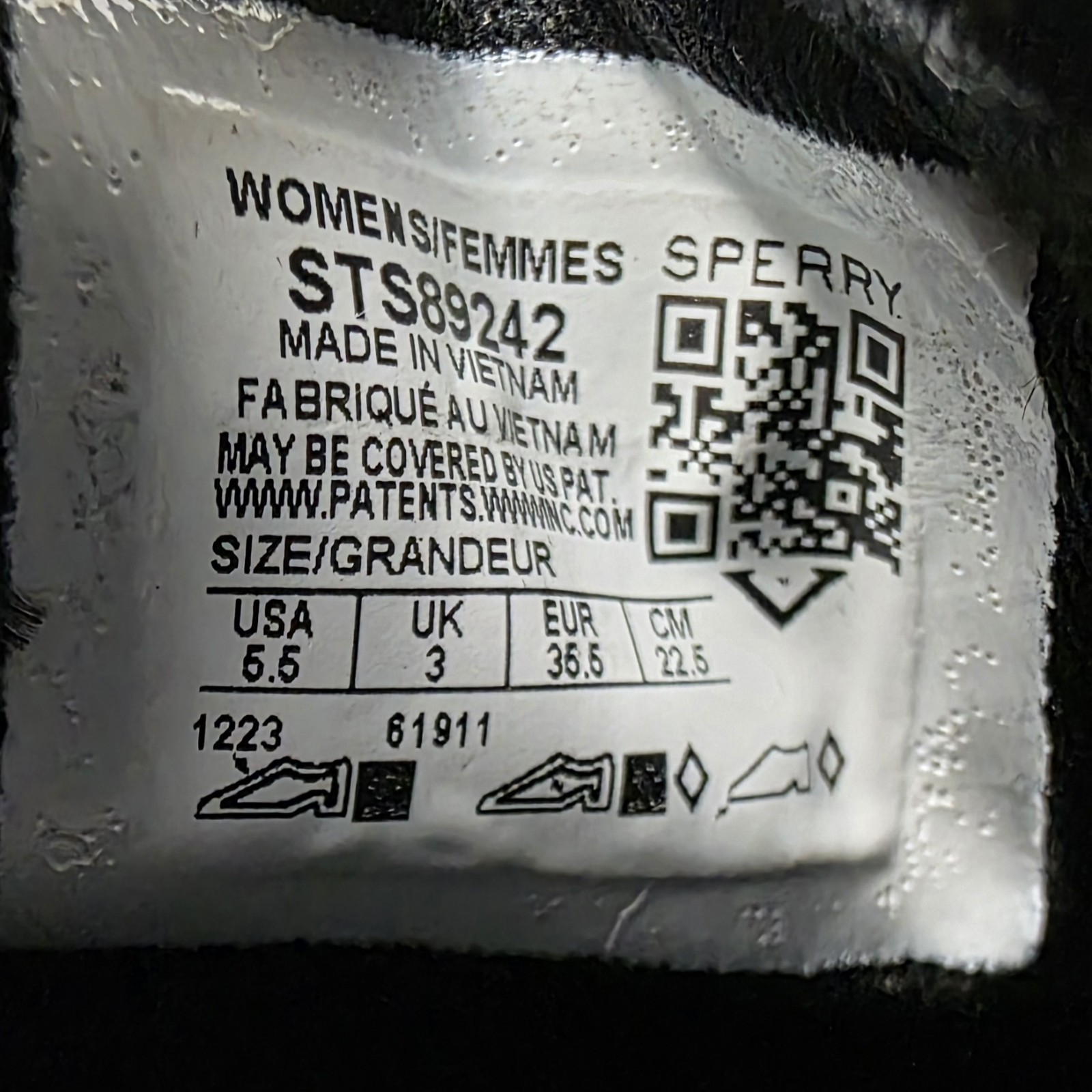 NEW Women’s Sperry SeaCycled Pier Wave Top-Siders Memory Foam Black Size 5.5 M