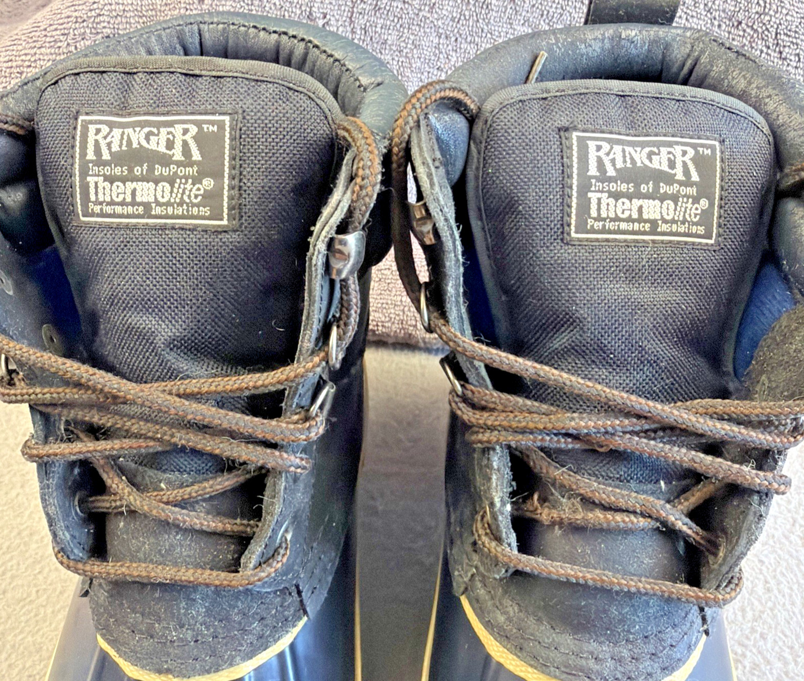 Ranger Thermolite Steel Shank Duck Boots Blue Insulated Waterproof Size 7