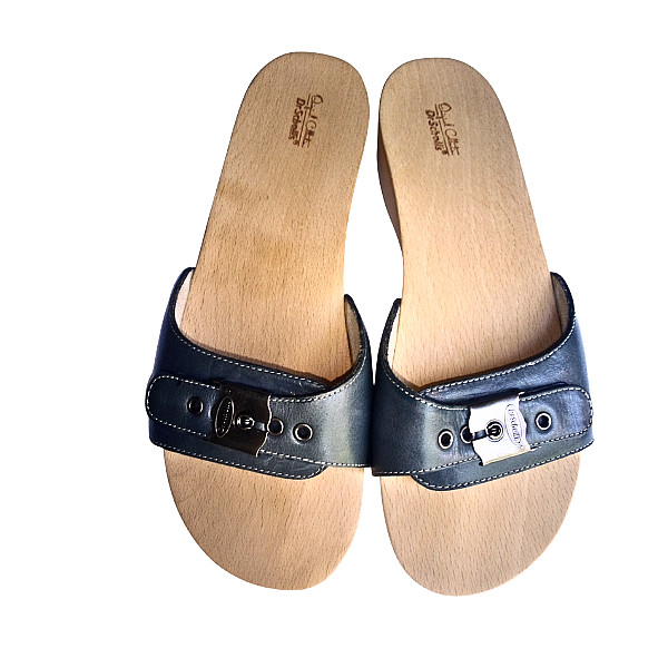 ⁣⁣⁣⁣ NEVER BEEN WORN Dr Scholl’s Women Original Wooden Sandals • Blue • Size 7