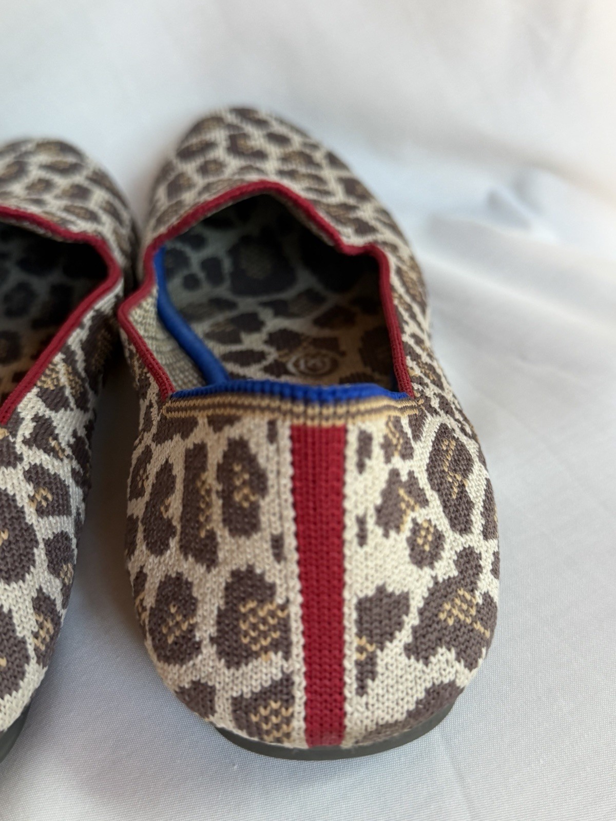 Rothy’s The Loafer Women’s Knit Leopard Print Loafer Flats Slip-On Round Toe 8