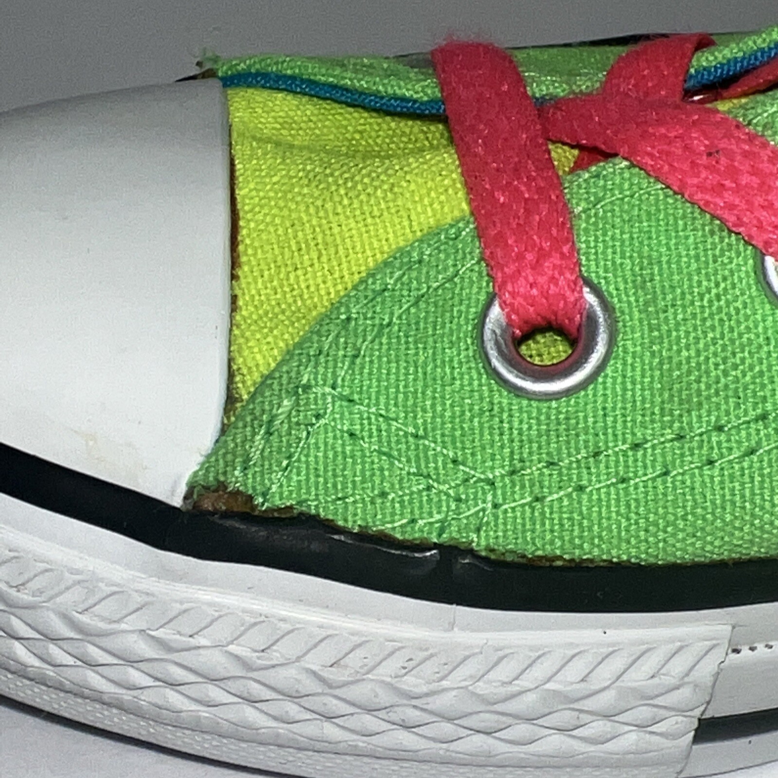 Converse All Star Green Yellow Aqua Mens 4 Womens 6 Running Sneaker Shoe Walk