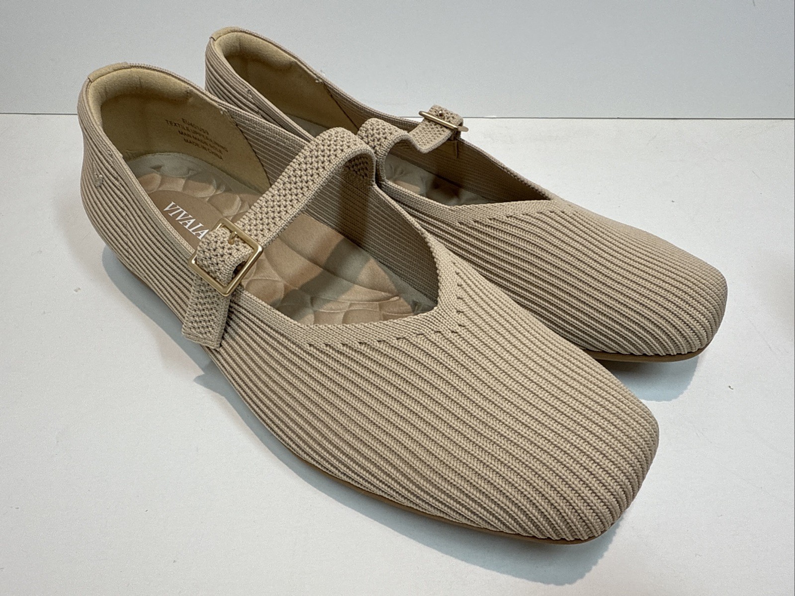 BUNDLE VIVAIA Margot Mary Jane Flats Black Tan Square Toe Womens Size EU 40 US 9
