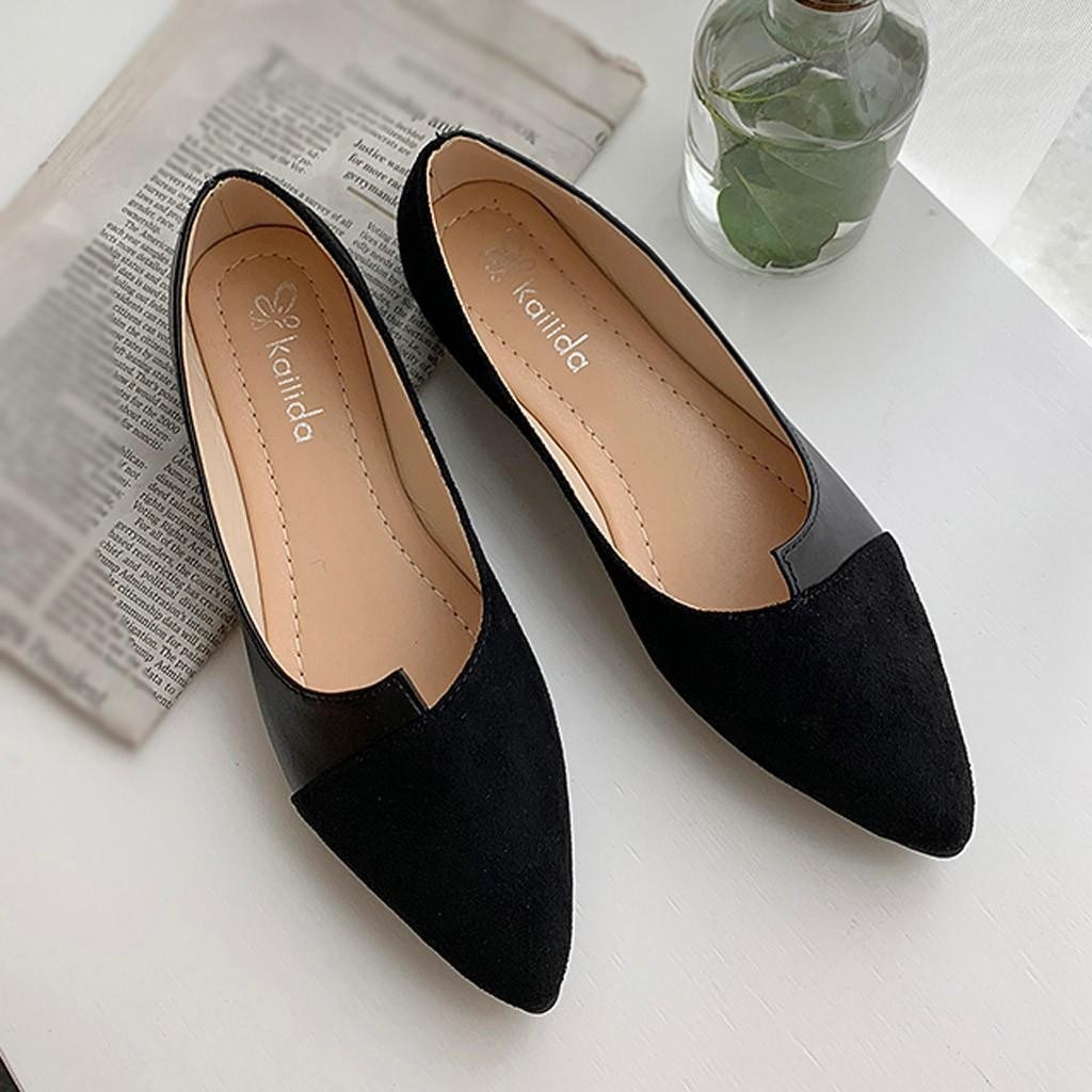 Nice Cute Women Pointed Toe Flats Slip-on Breathable Casual Comfort Shoes Gifted