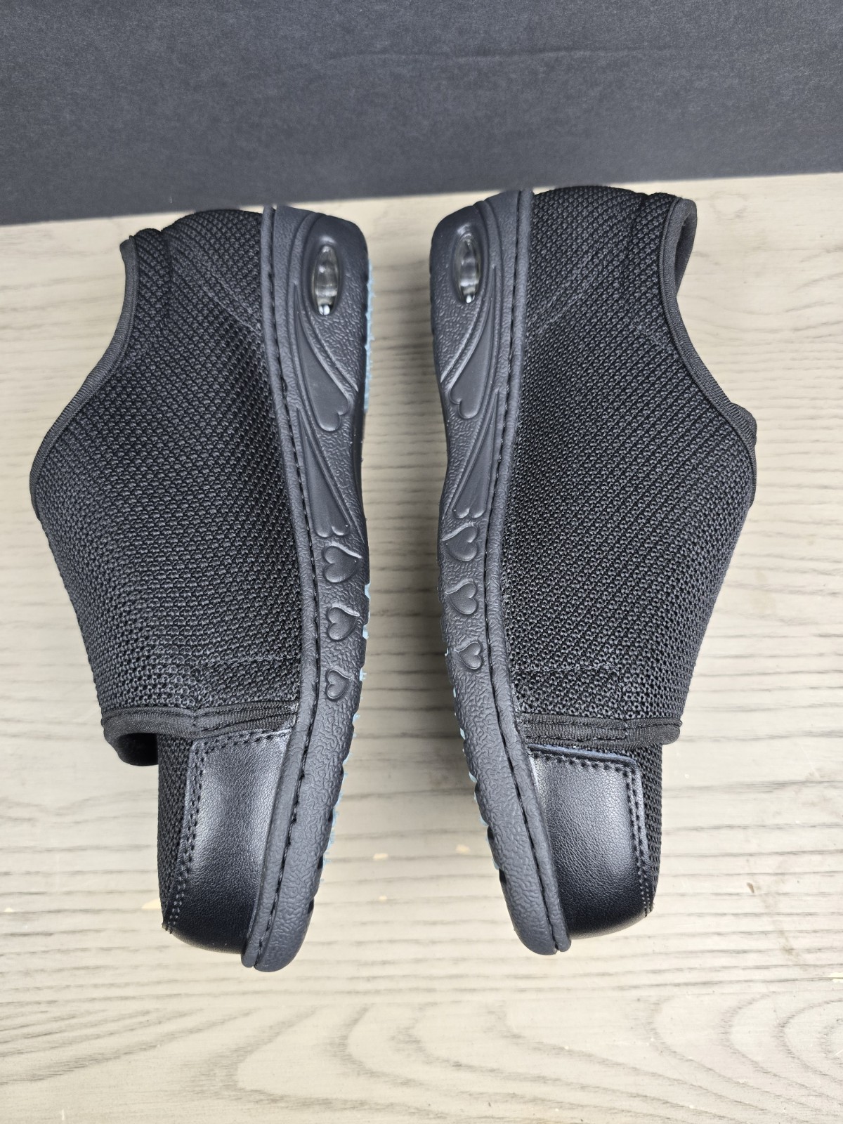 Gmedonm Adjustable Diabetic Lightweight Non-Slip Black Shoes Size 8.5 KJ228