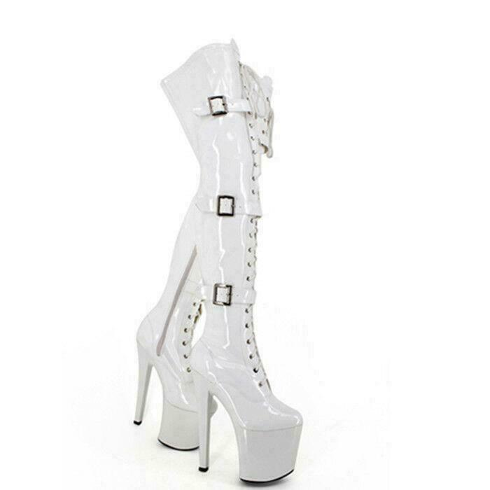 Womens Thigh High Boots Cosplay Over Knee Boots Super High Heel Shoes 20cm 2025