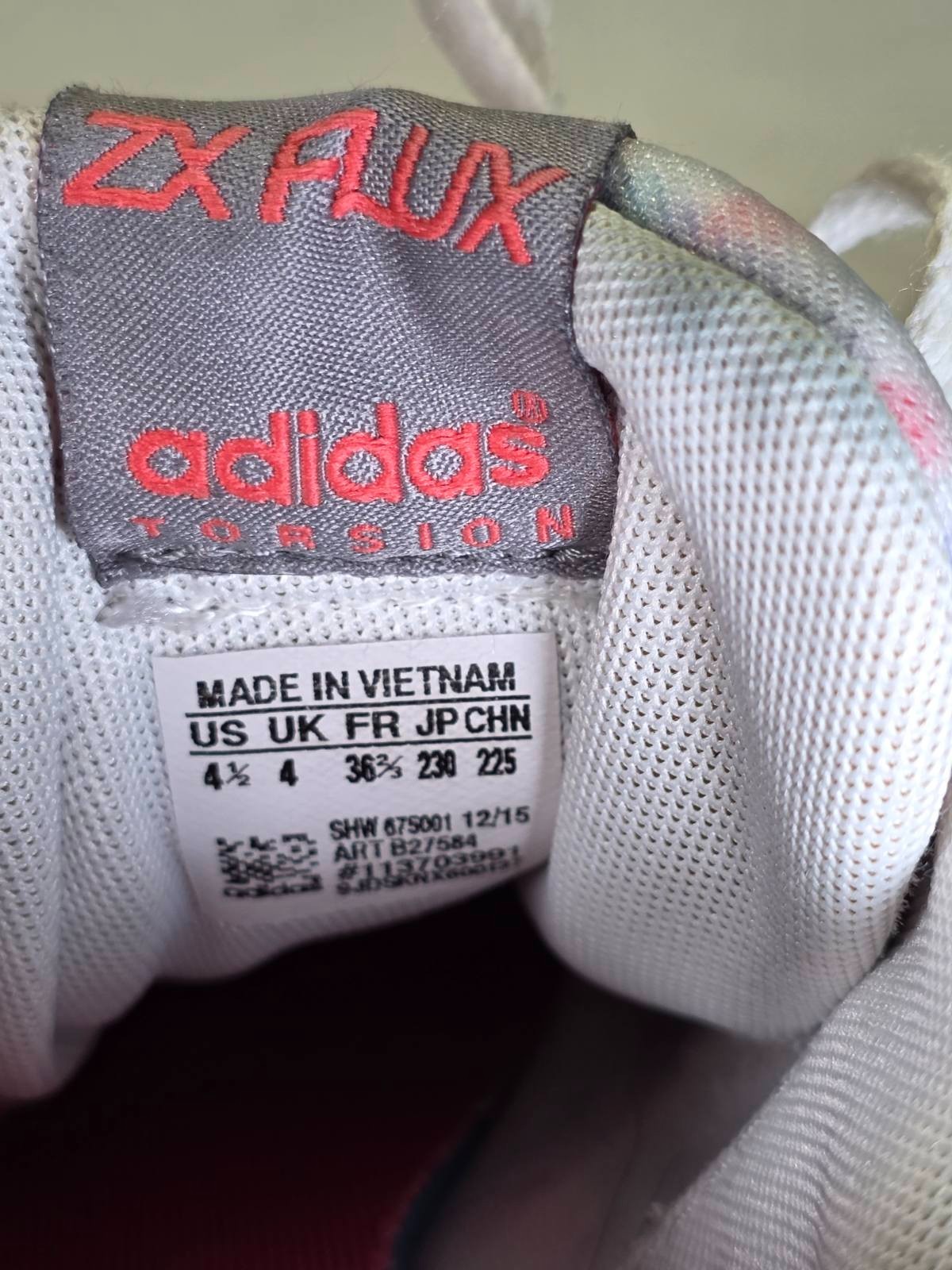 Adidas ZX Flux Torsion Women’s Sneakers Size 4.5 Multicolored Running Shoes