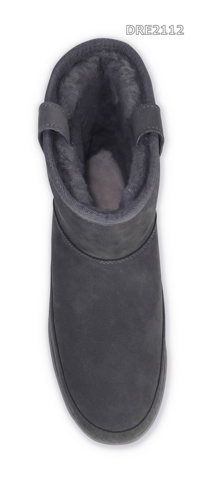 UGG Classic Weather Mini Charcoal Leather Fur Boots Womens Size 9 -NEW-