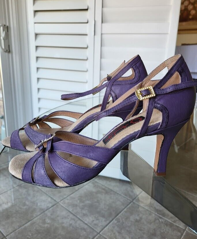 NATURAL SPIN Leather Tango shoes, size US 9, heel 3.5″=8.5 cm