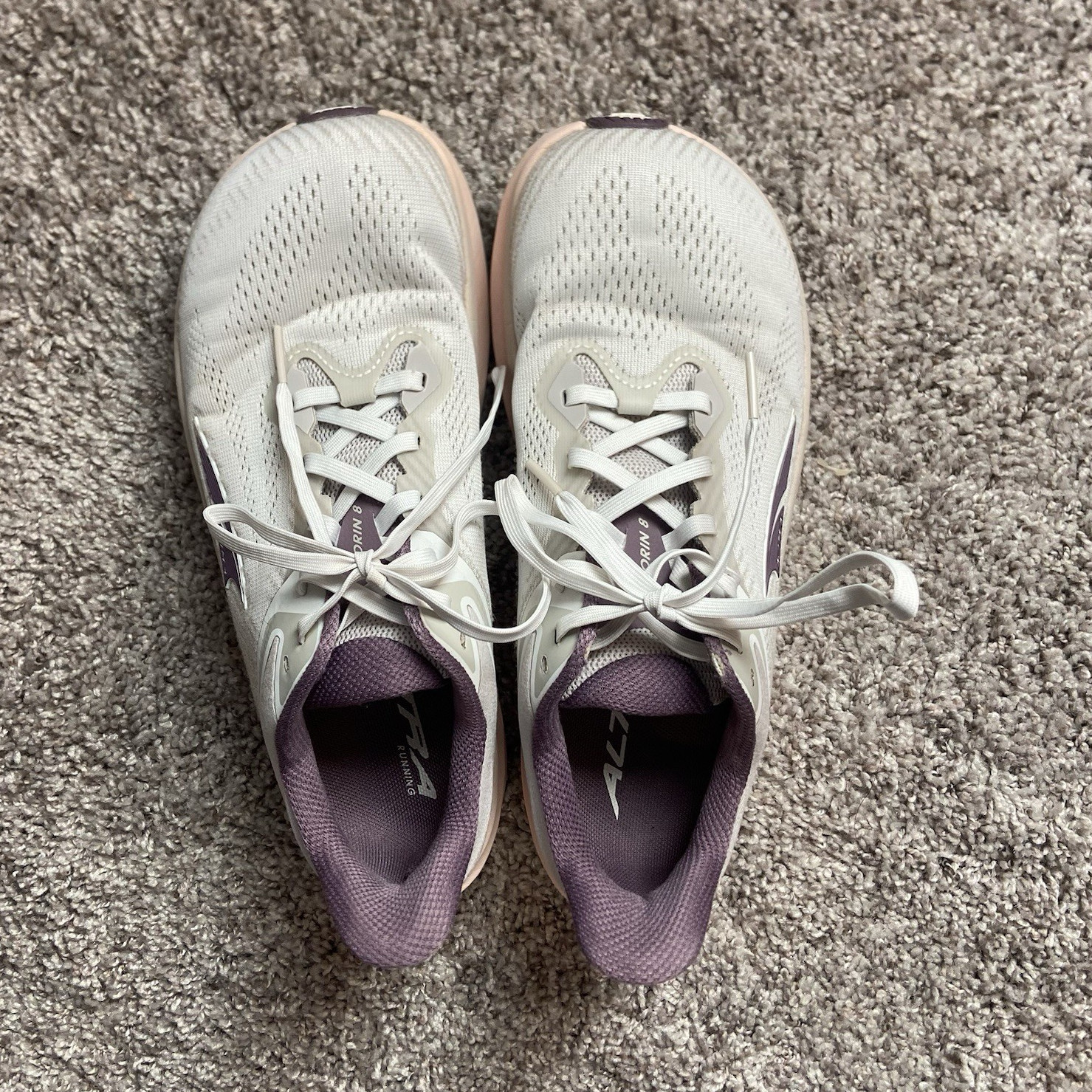 Altra Torin 8 Women’s Low Top Running Sneakers White Purple Pink Mesh