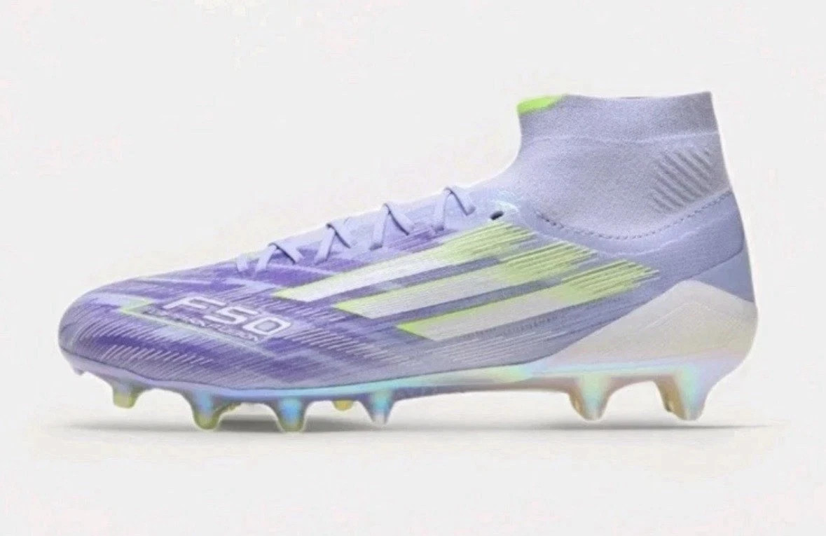 NEW Sz 6.5 Women’s Adidas F50 Sparkfusion Elite Mid FG AG Violet Volt JH7648