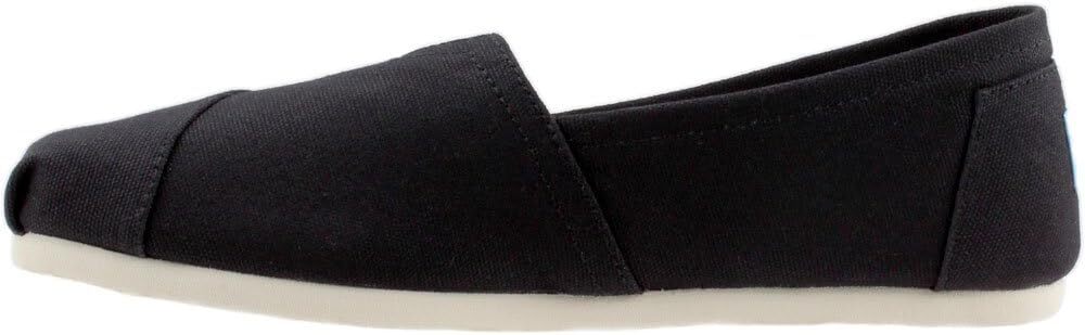 Toms Womens Alpargata Canvas Slip-On Black