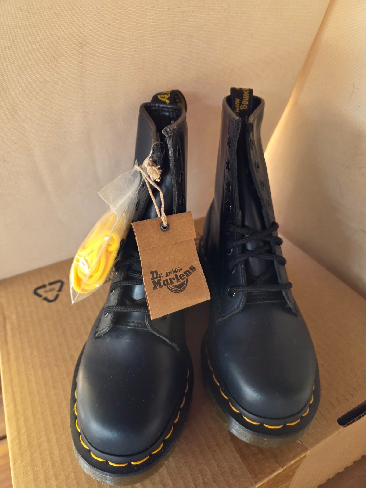 Dr. Martens 1460 W Navy Blu Marin Smooth Boots size M4 W5